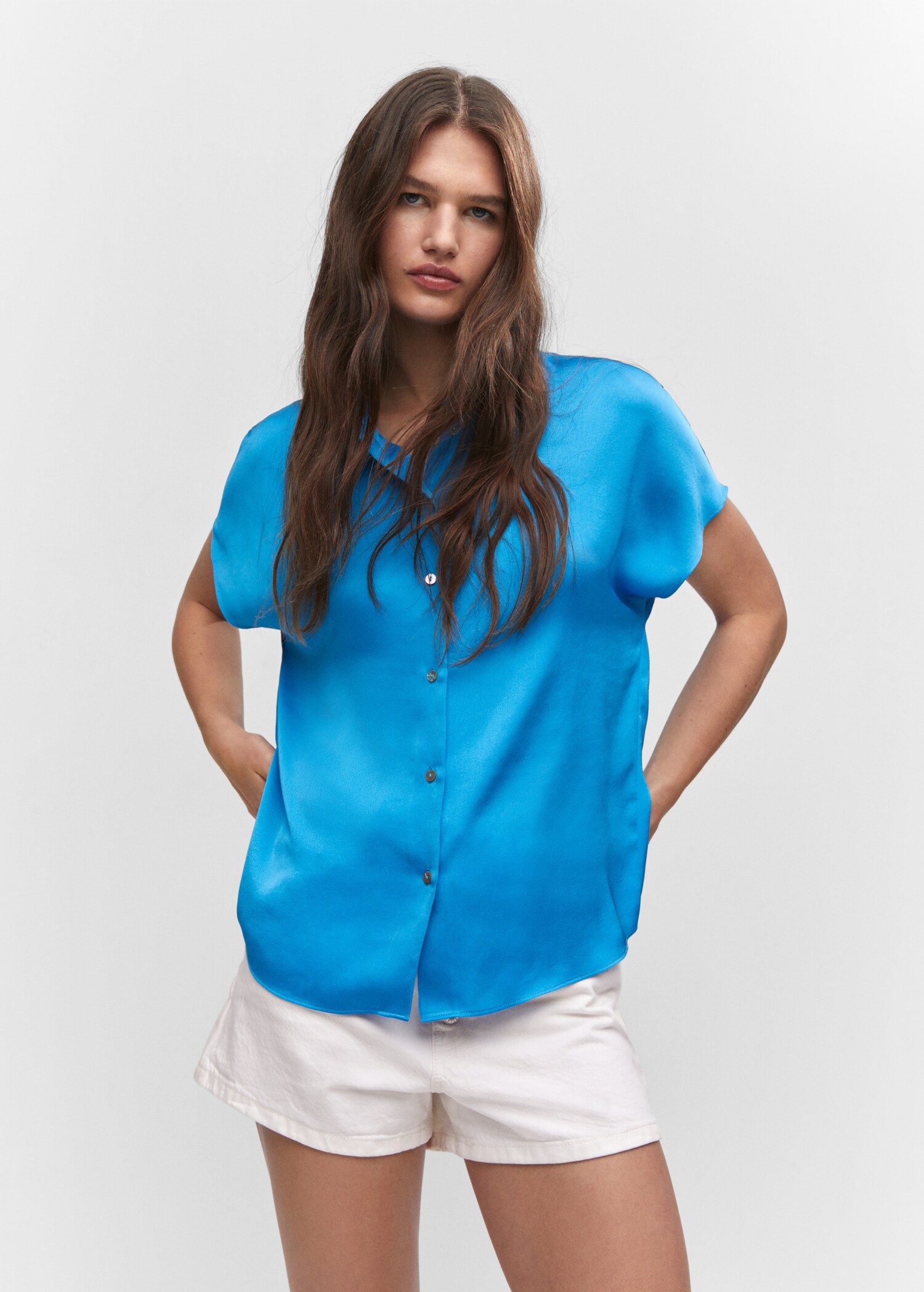 Short-sleeve button-down shirt - Medium plane