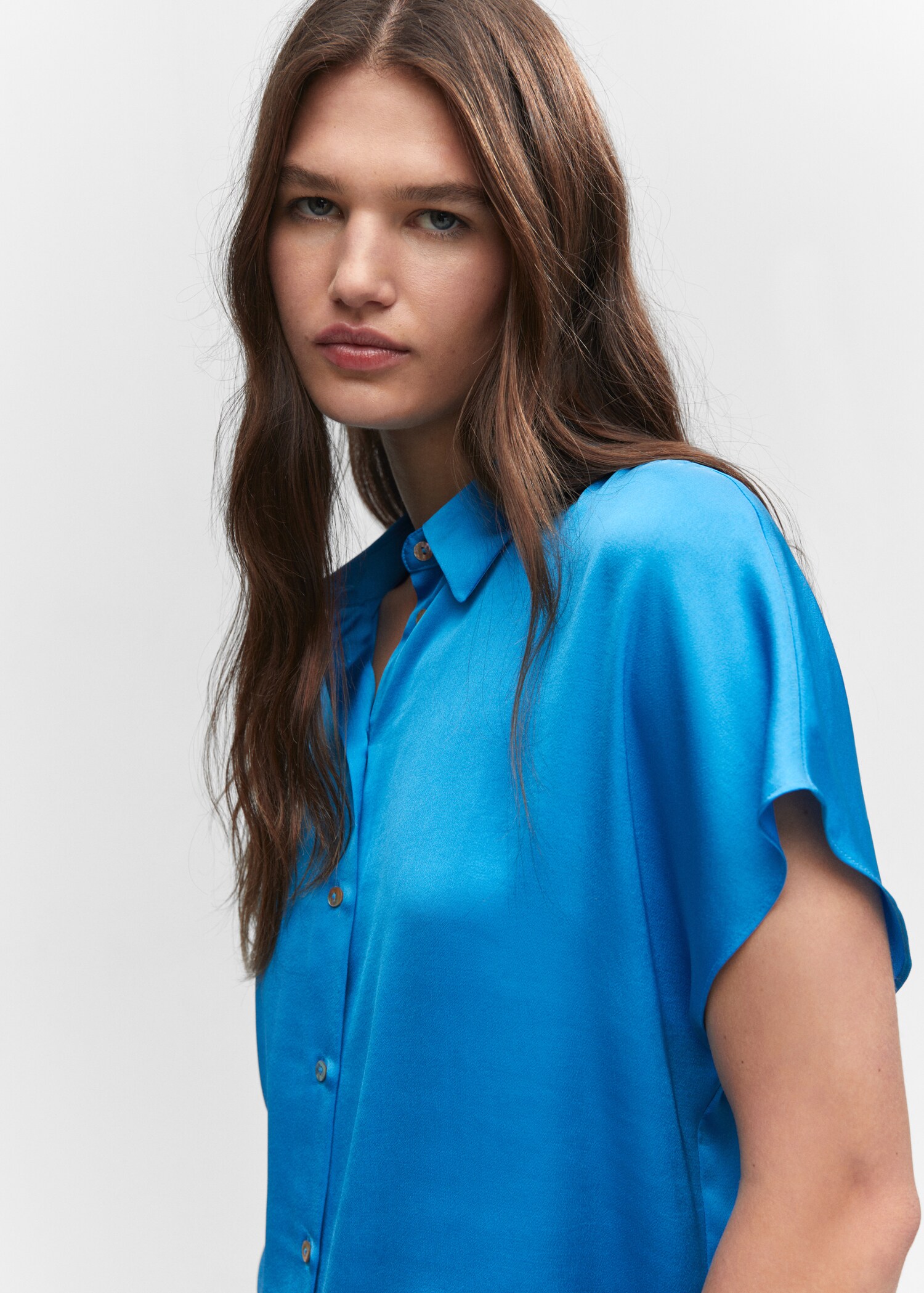 Short-sleeve button-down shirt - Details of the article 1
