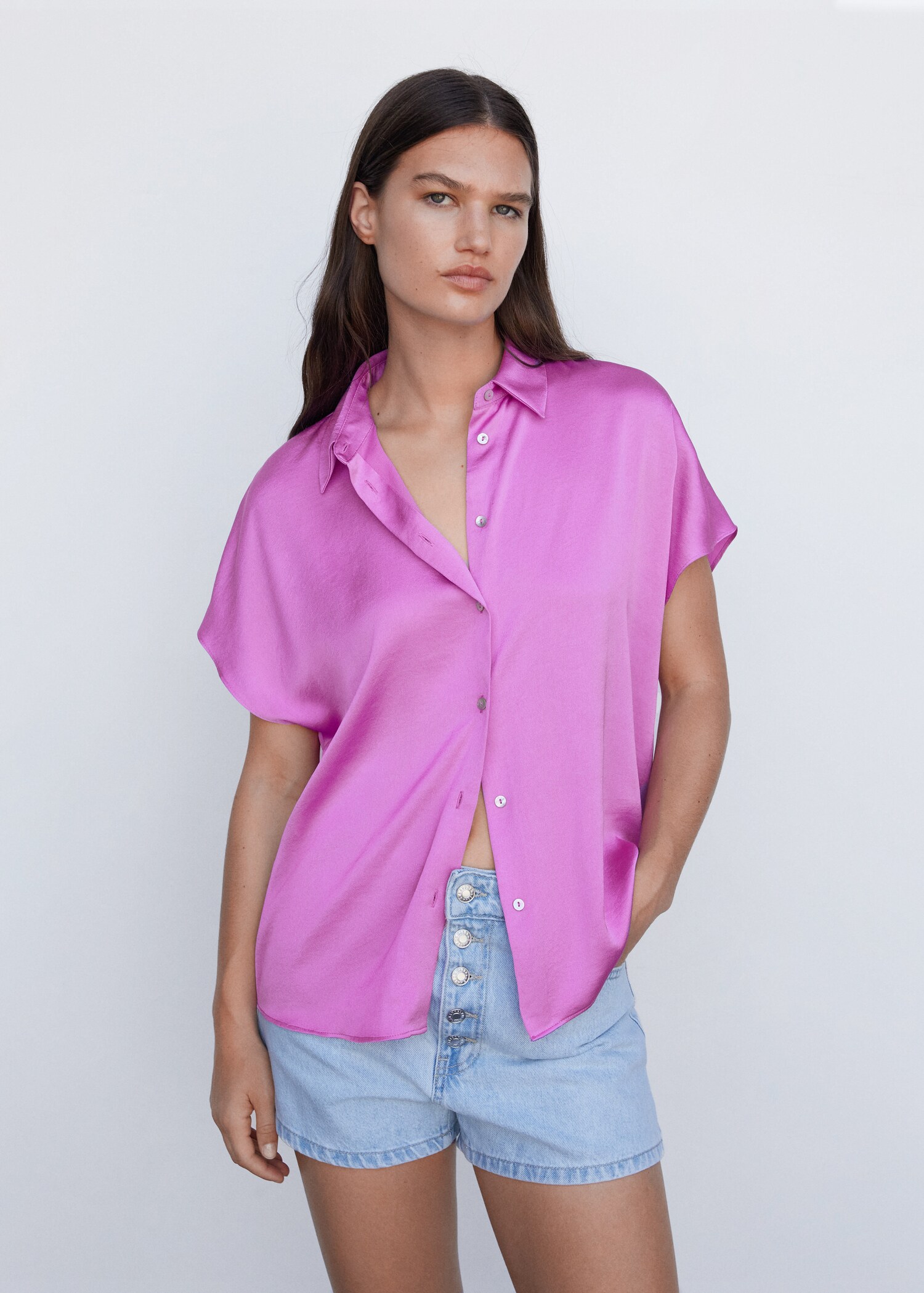Short-sleeve button-down shirt - Medium plane