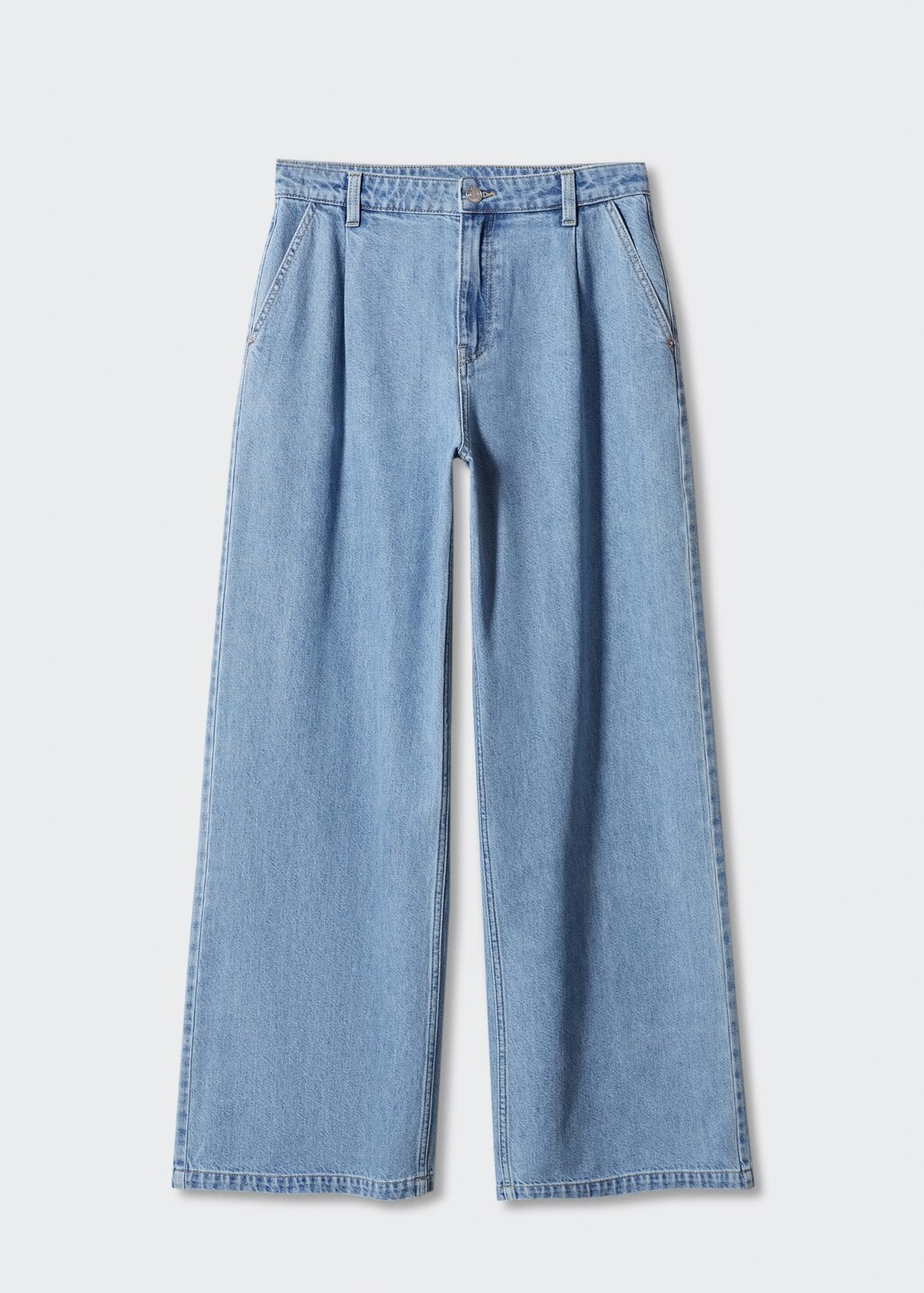 【YOURNUS】Sorbet Cooling Indigo Wide Denim Indigo Pleated Wide Leg Jeans | Denim | PrettyLittleThing