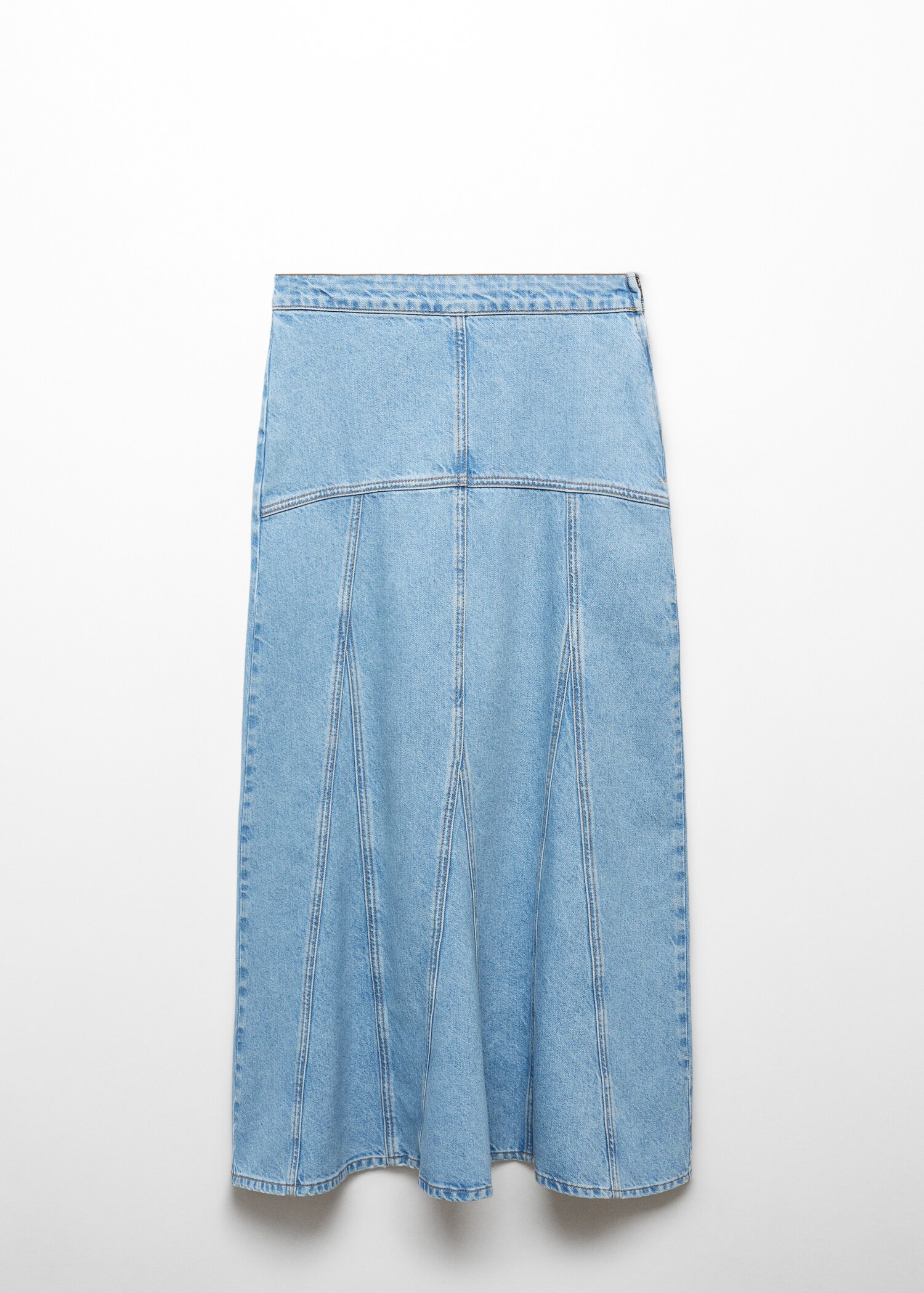 Langer Jeansrock mit Nähten - Artikel ohne Model