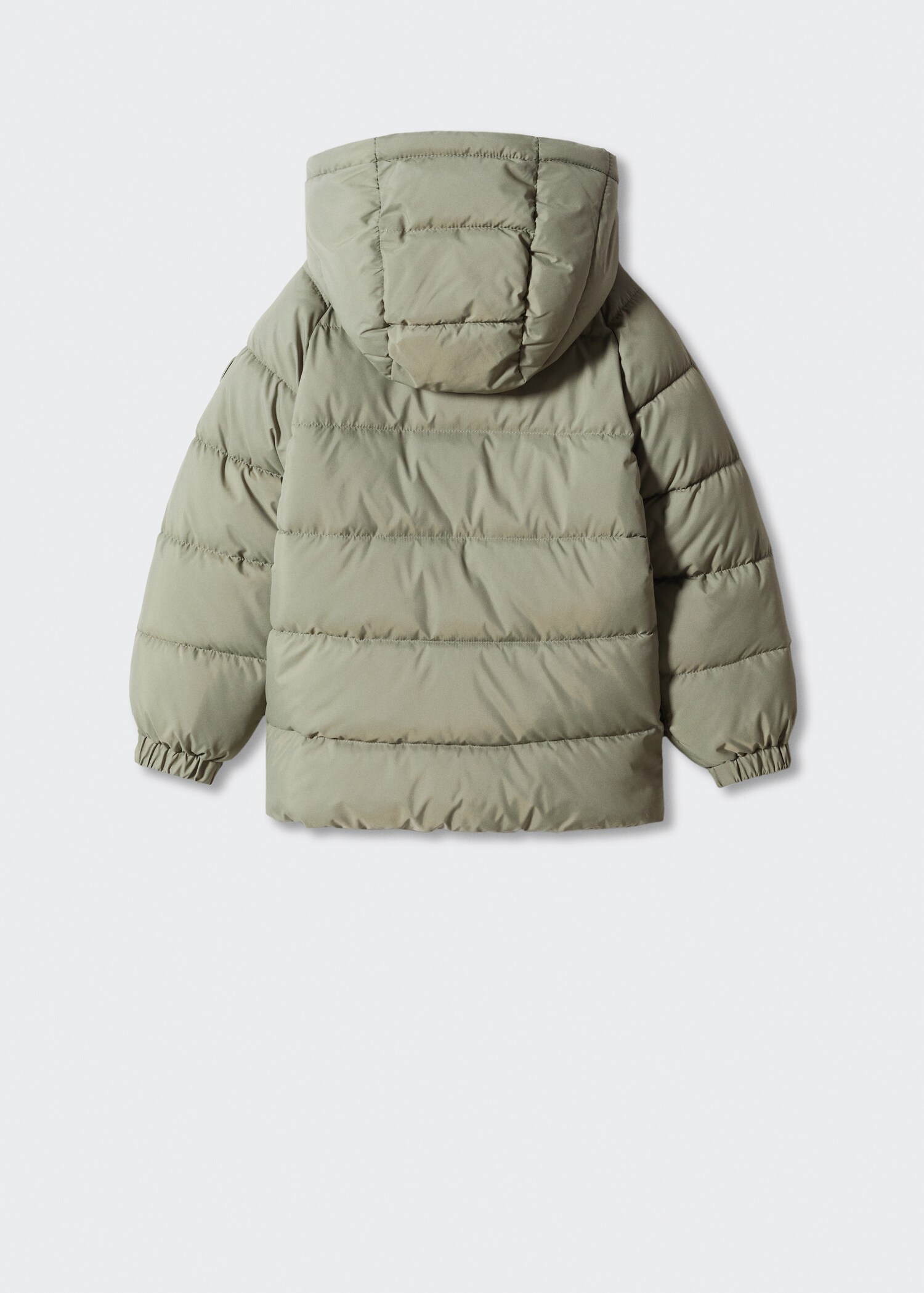 Hood quilted coat - Reverse of the article