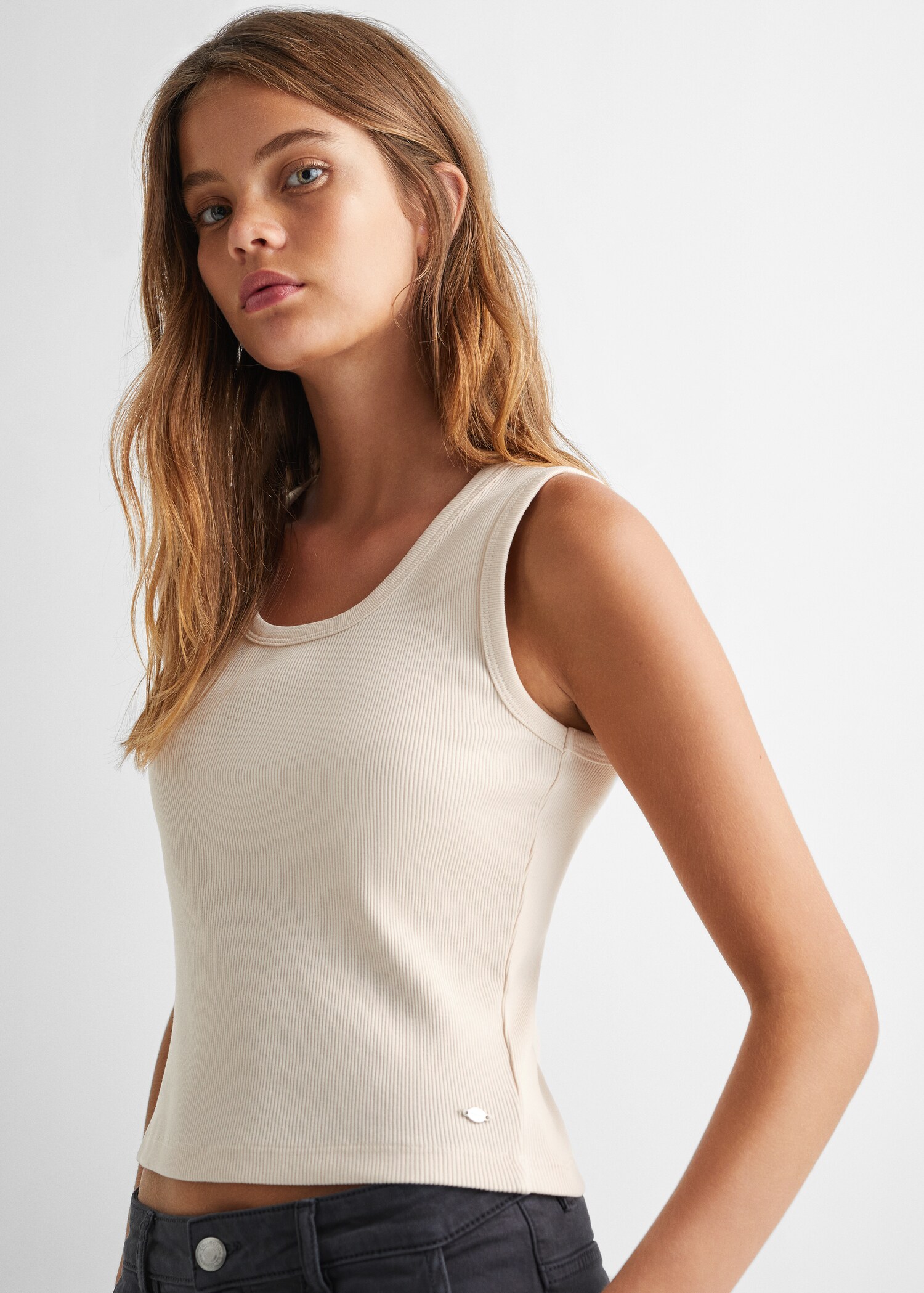 Strap cotton T-shirt - Details of the article 1