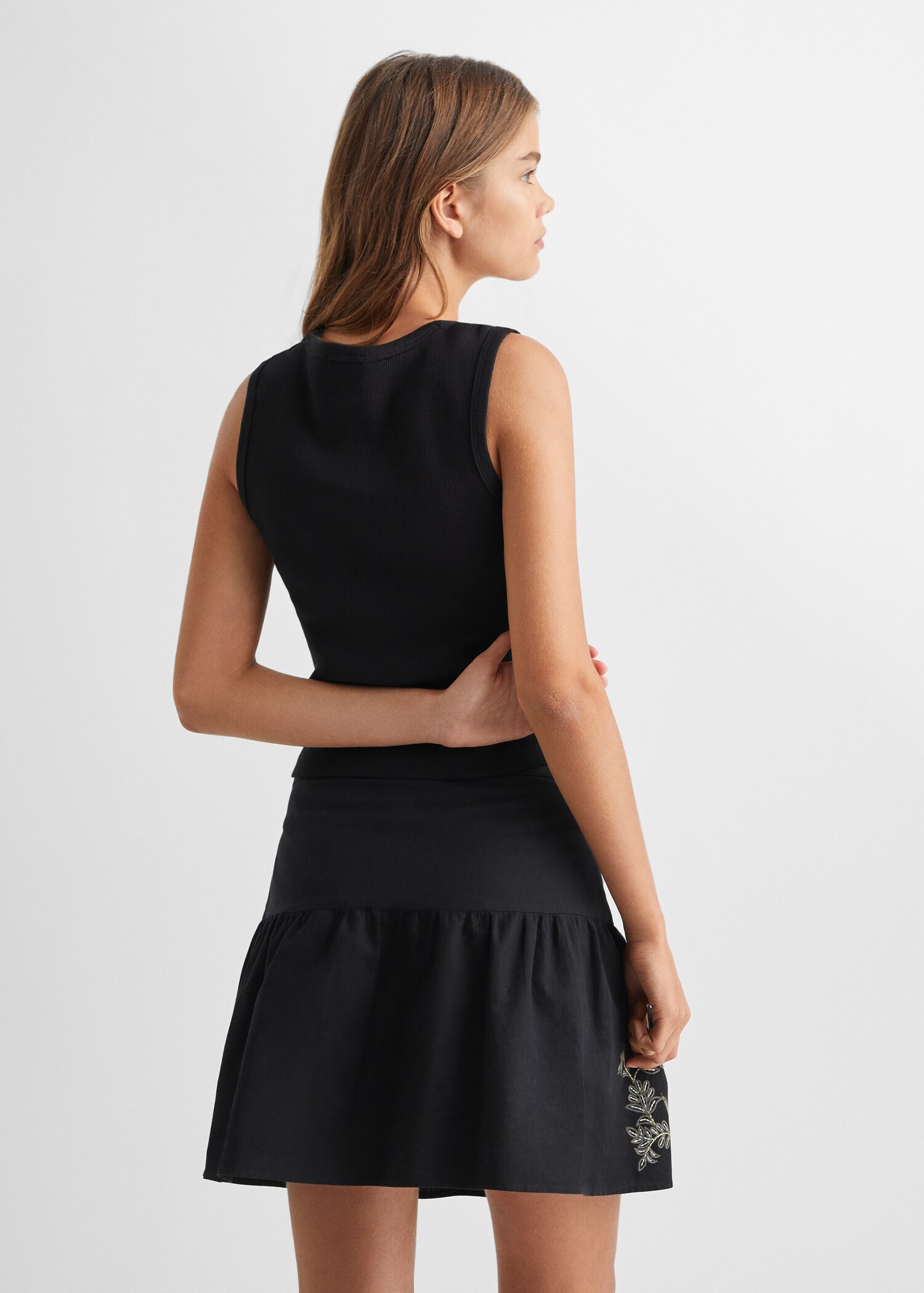 Strap cotton T-shirt - Reverse of the article