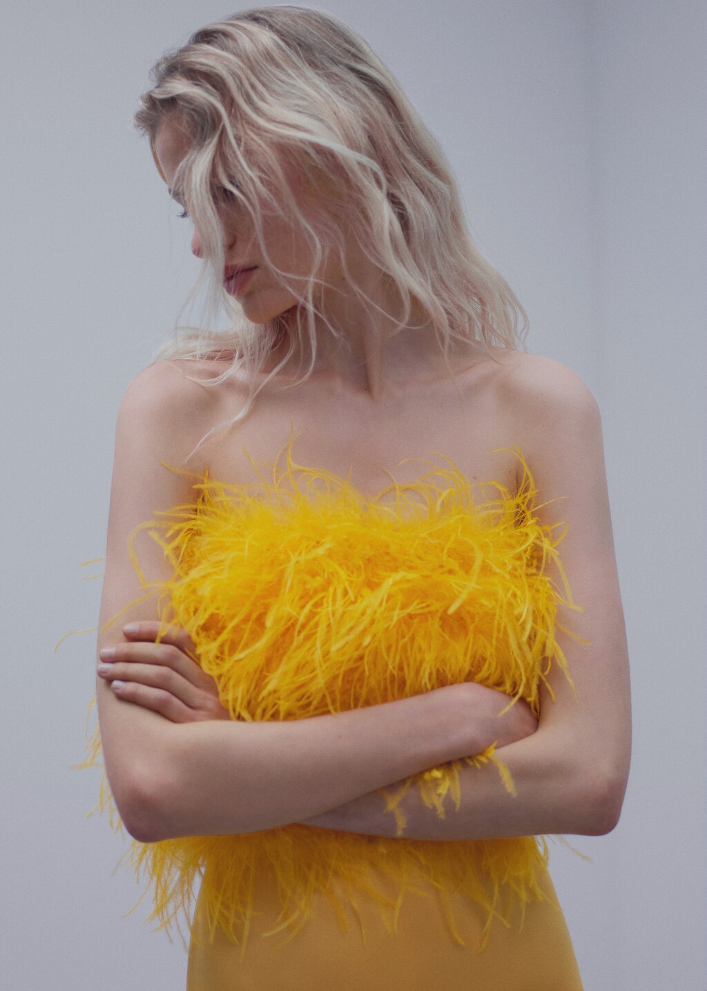 MEDIUM FEATHER TOP Feather Trim Top – Endless Rose