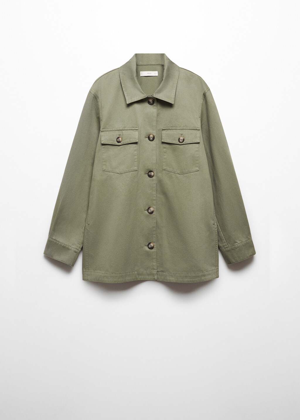 Cotton overshirt with buttons - Women | MANGO OUTLET USA