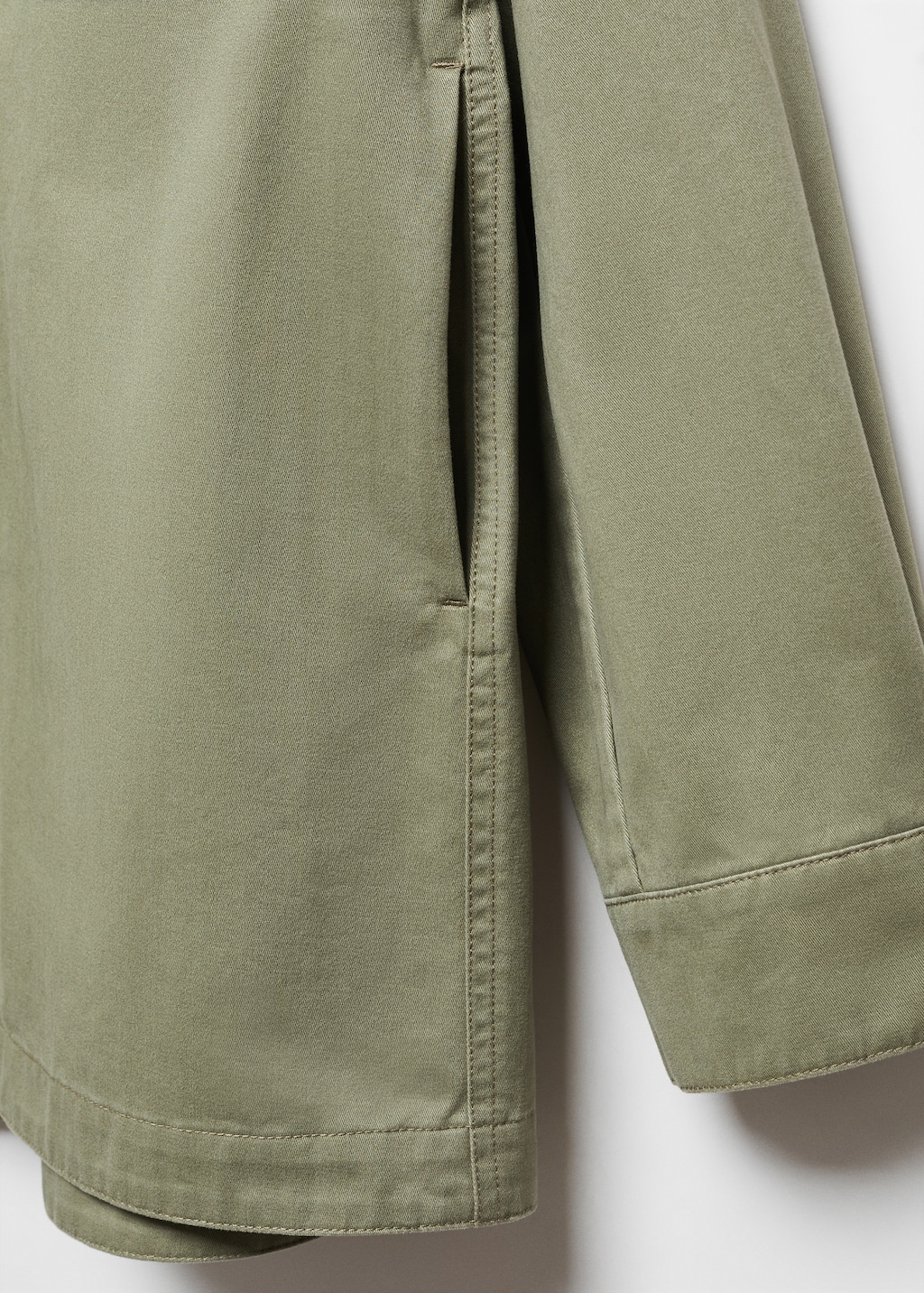 Cotton overshirt with buttons - Women | MANGO OUTLET USA