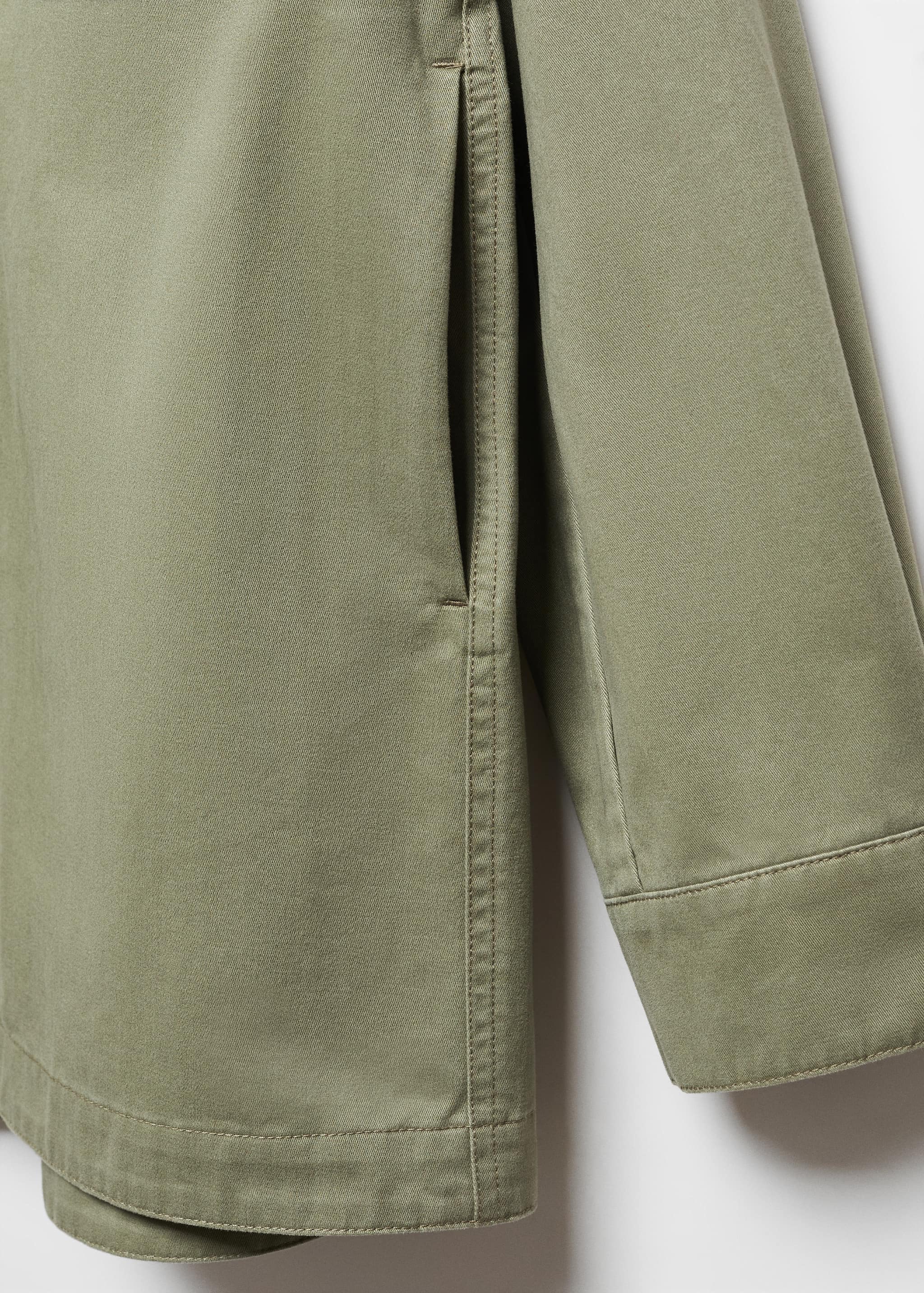 Cotton overshirt with buttons - Details of the article 8