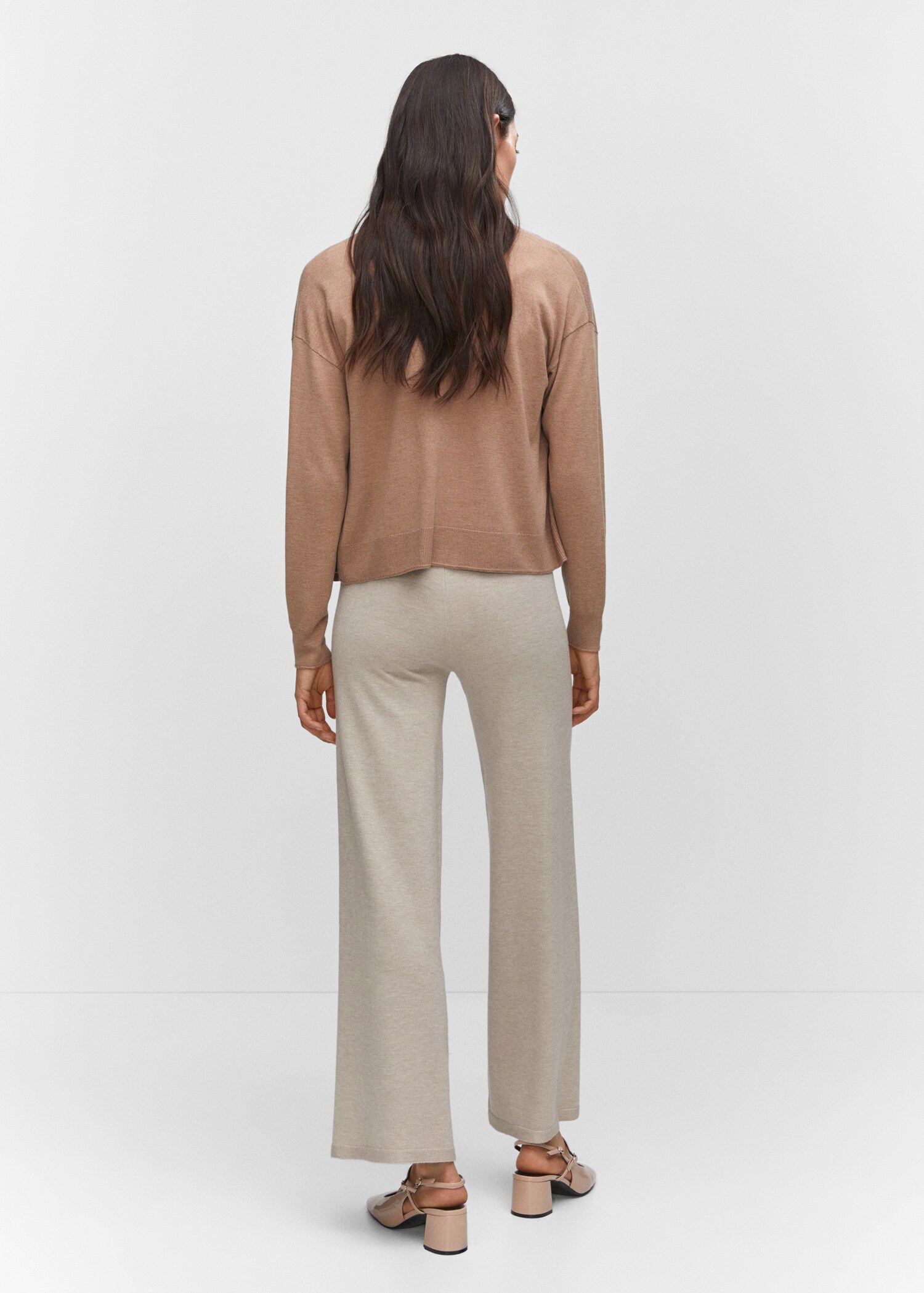 Fine-knit wideleg trousers - Reverse of the article