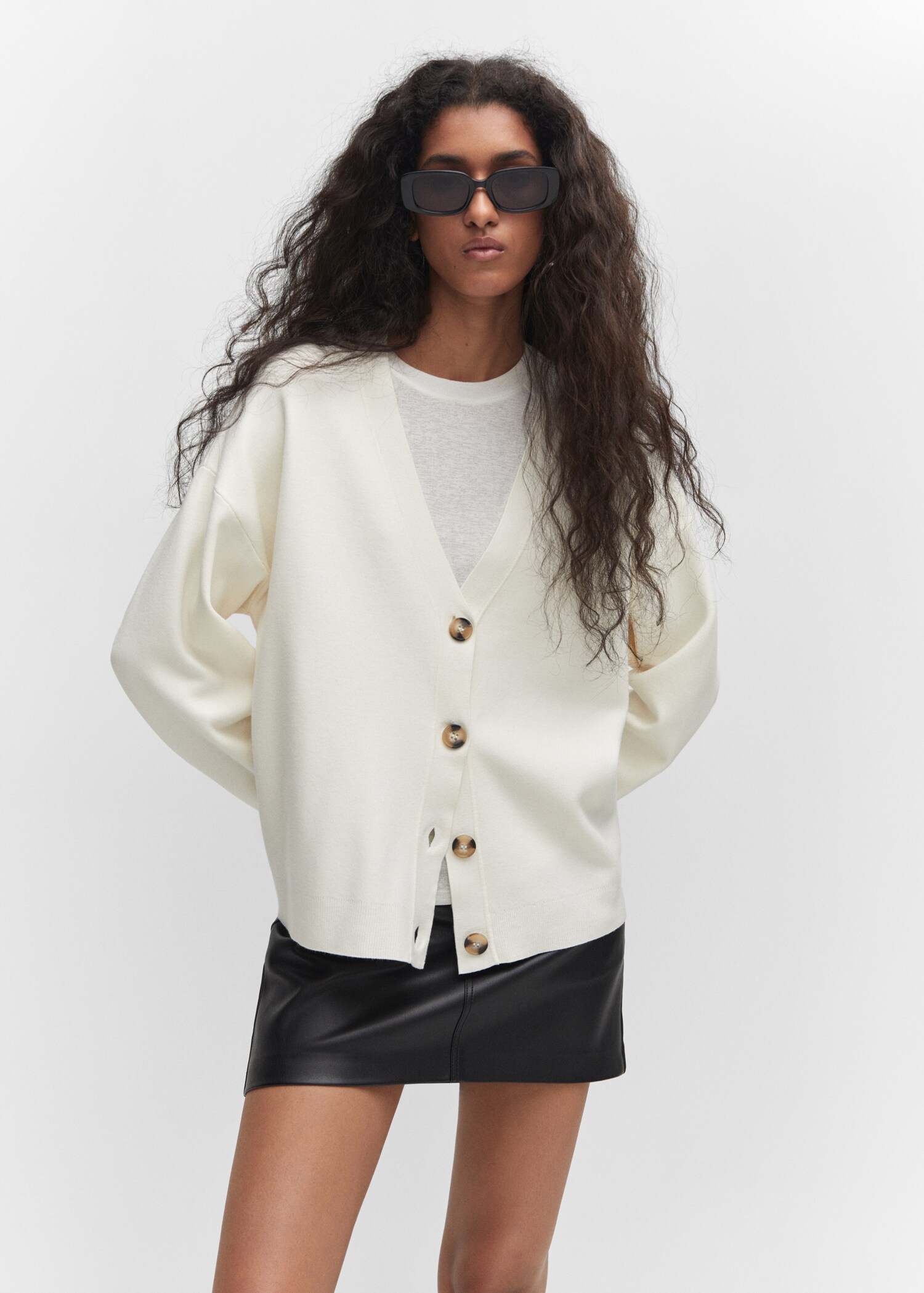 Button knit cardigan - Medium plane