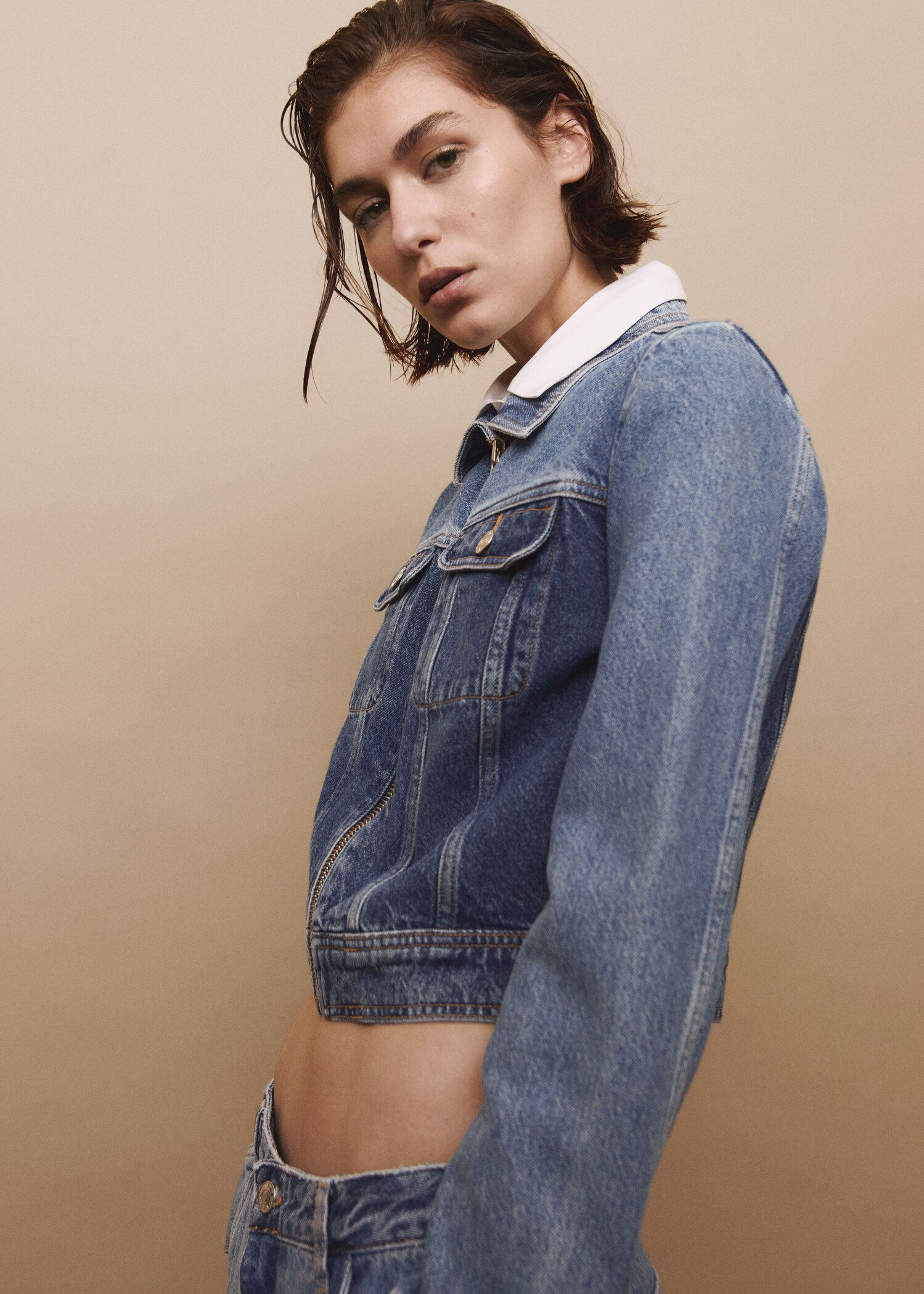 Blouson en jean contrasté - Détail de l'article 6