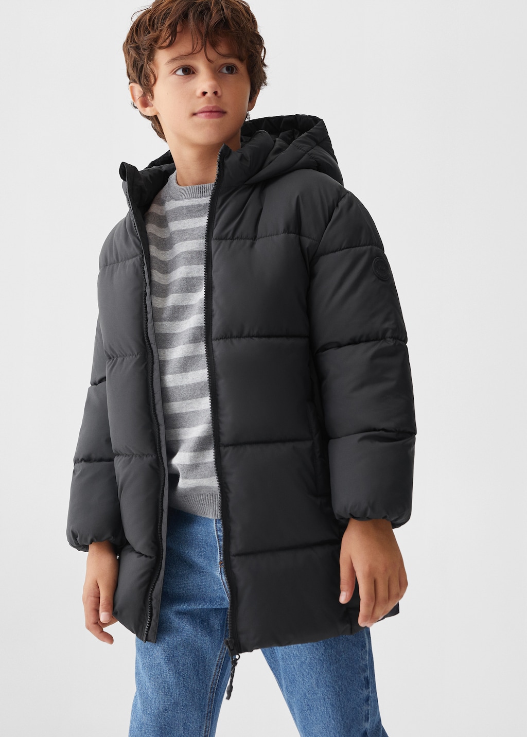 Quilted long coat
