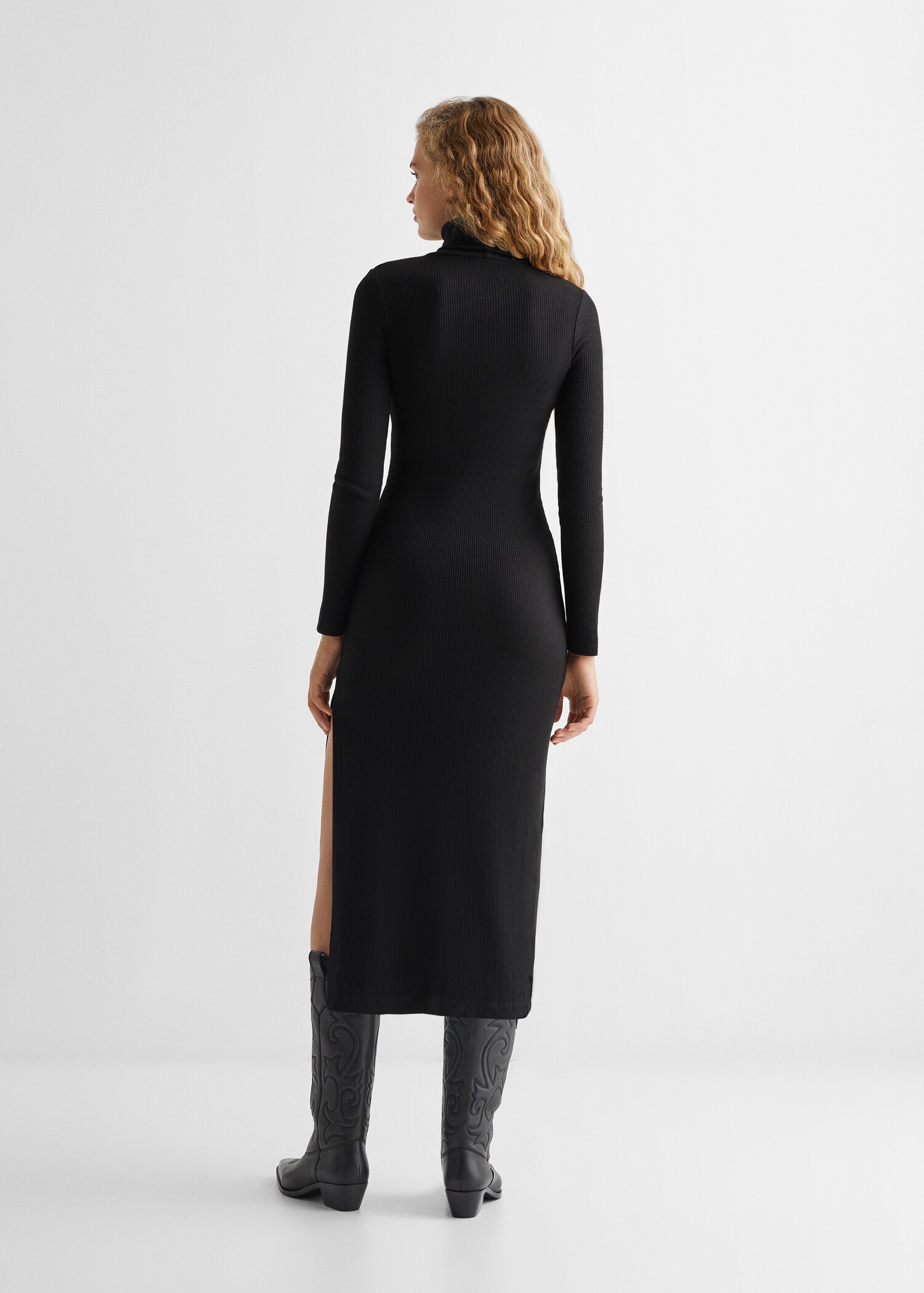 Ribbed knit dress - Reverse of the article