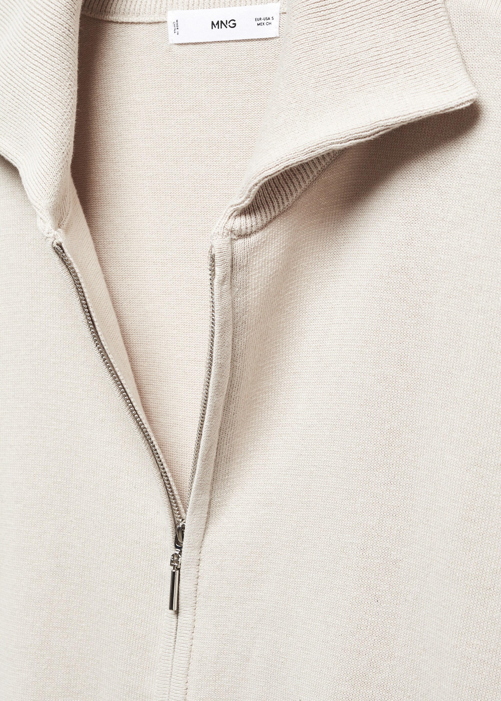Cotton and linen pyjama jacket with zip - Details of the article 8