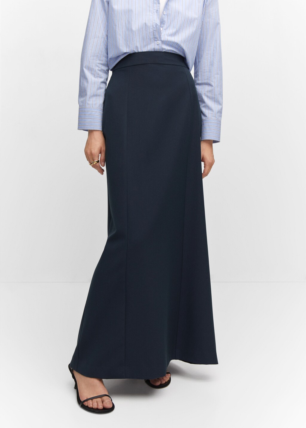 Flowy maxi skirt zip online