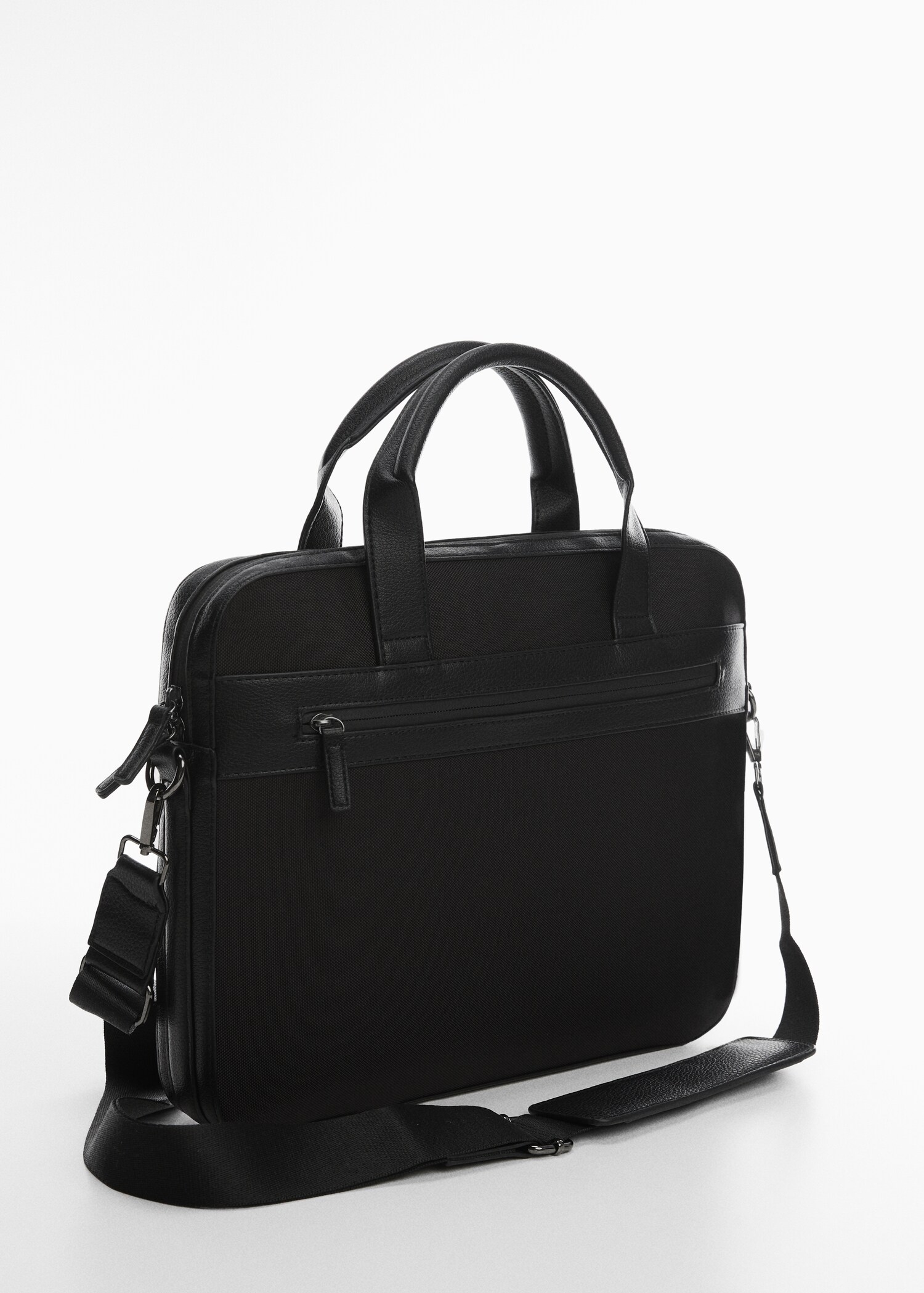 Leather-effect briefcase - Medium plane