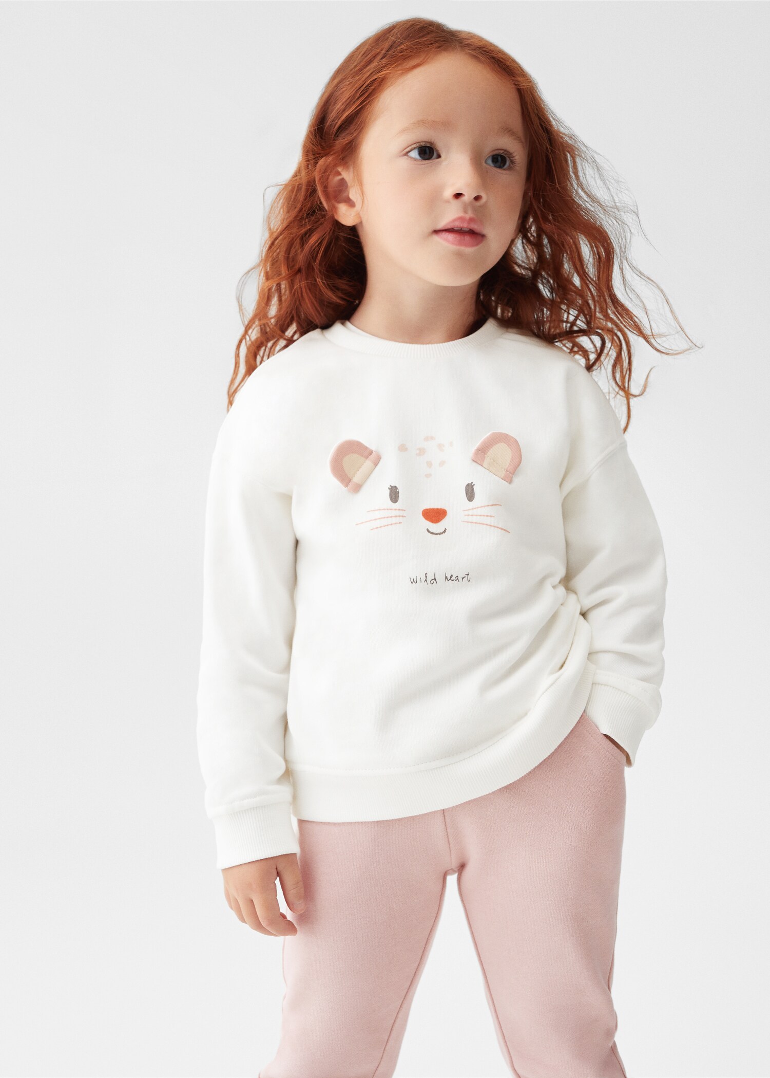 Sweatshirt mit Tieraufdruck - Mittlere Ansicht