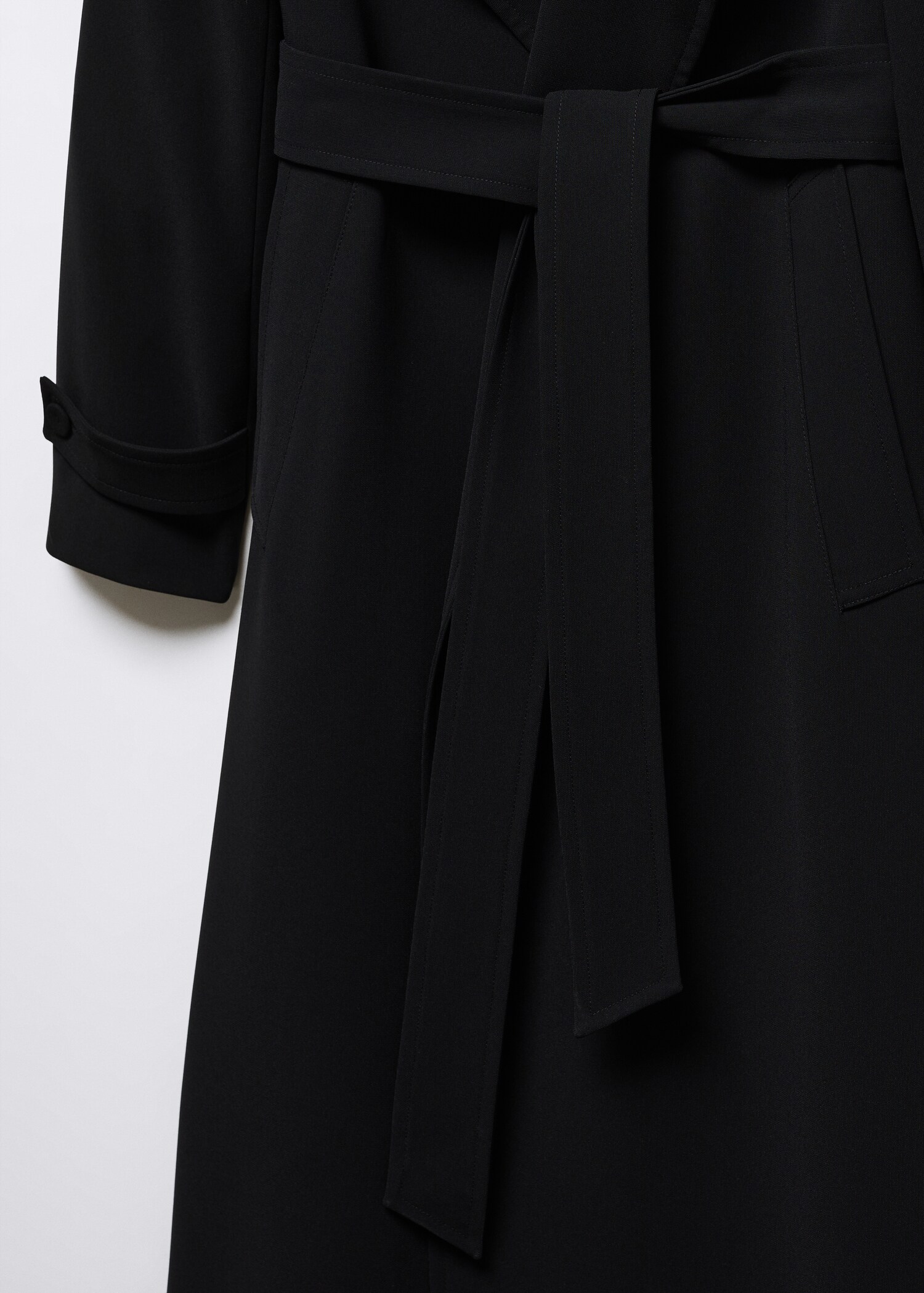 Oversized-Trenchcoat mit Schleife - Detail des Artikels 8