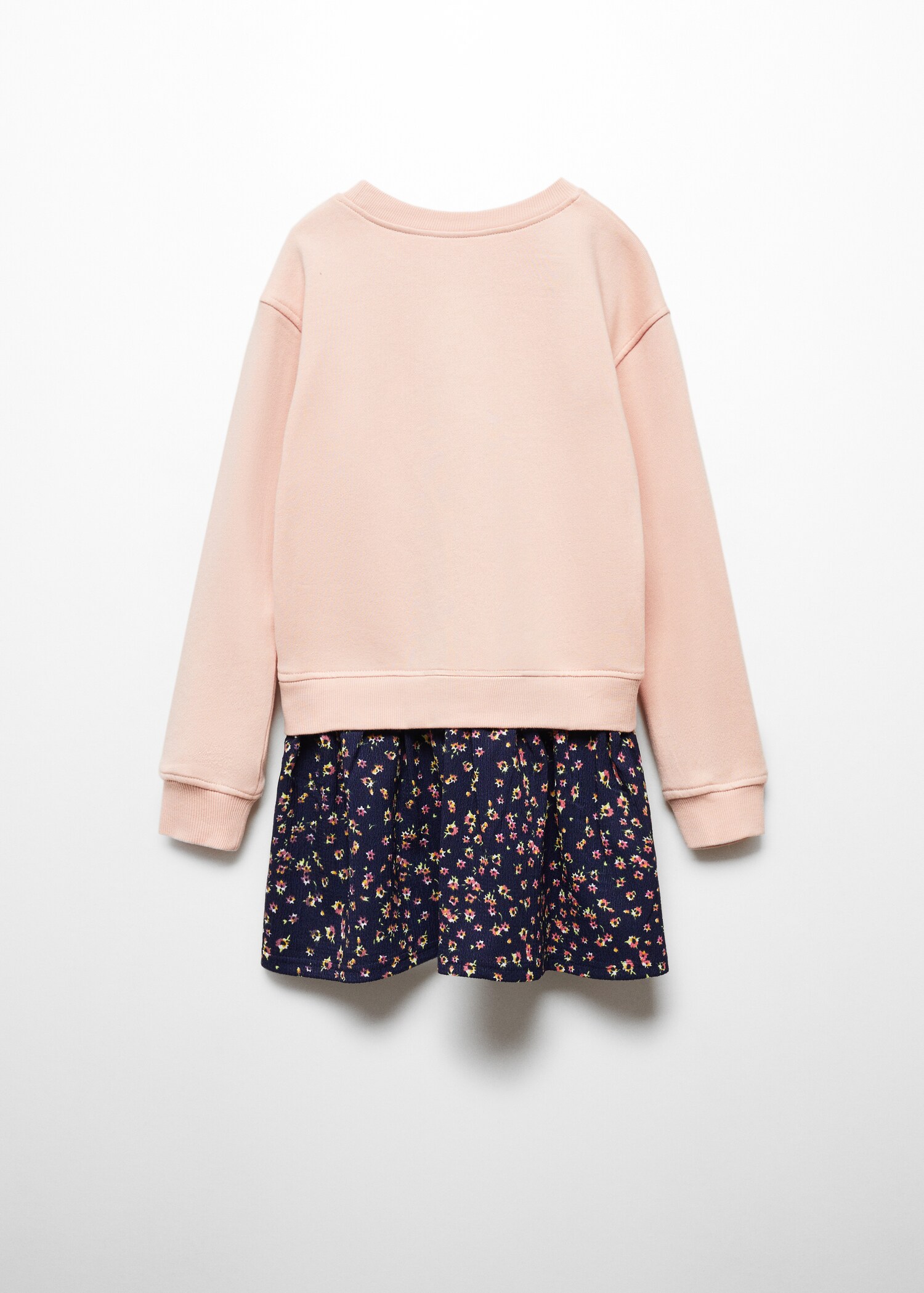 Vestido sudadera falda estampada - Reverso del artículo