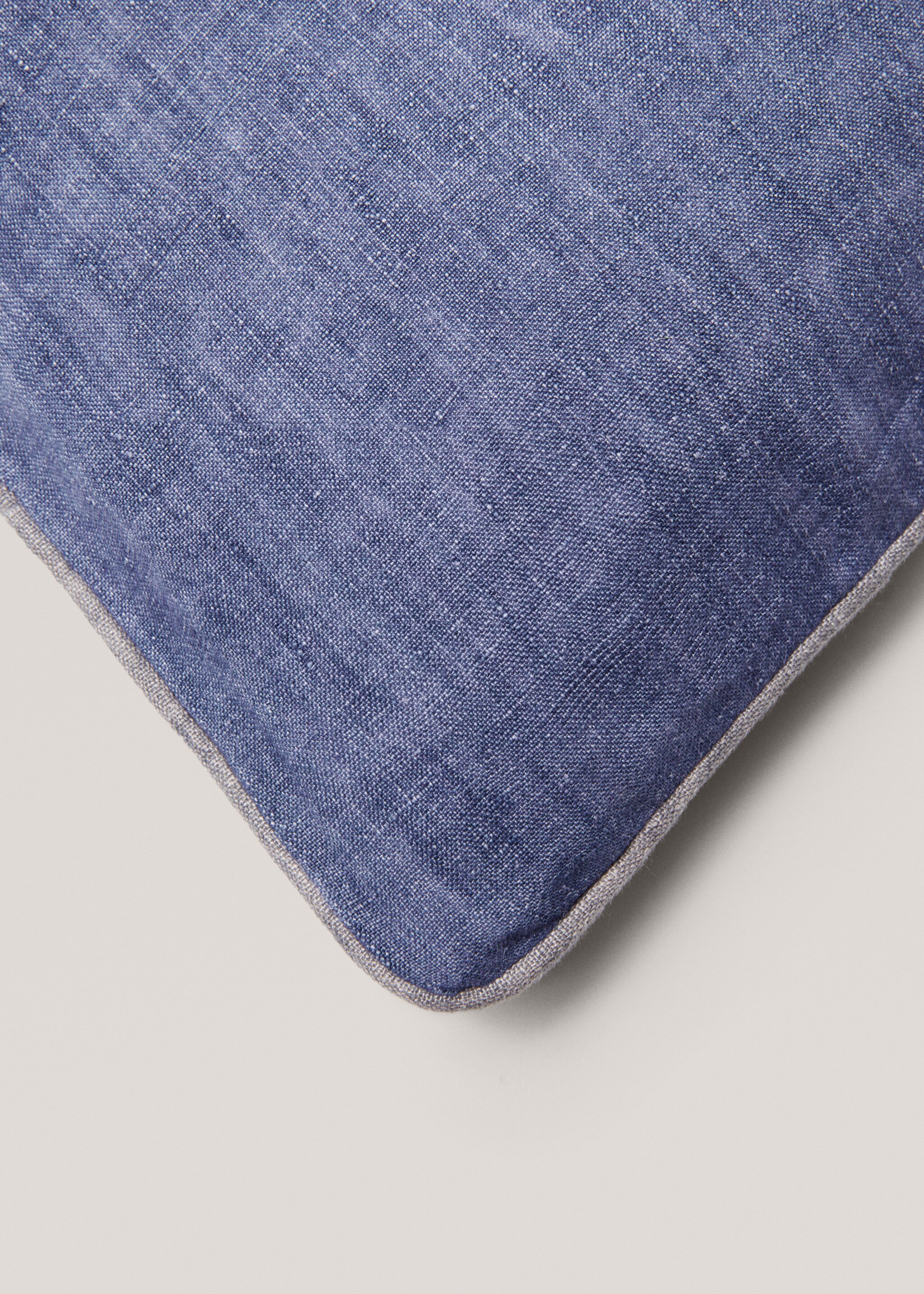 Denim linen cushion cover 45x45cm - Details of the article 2