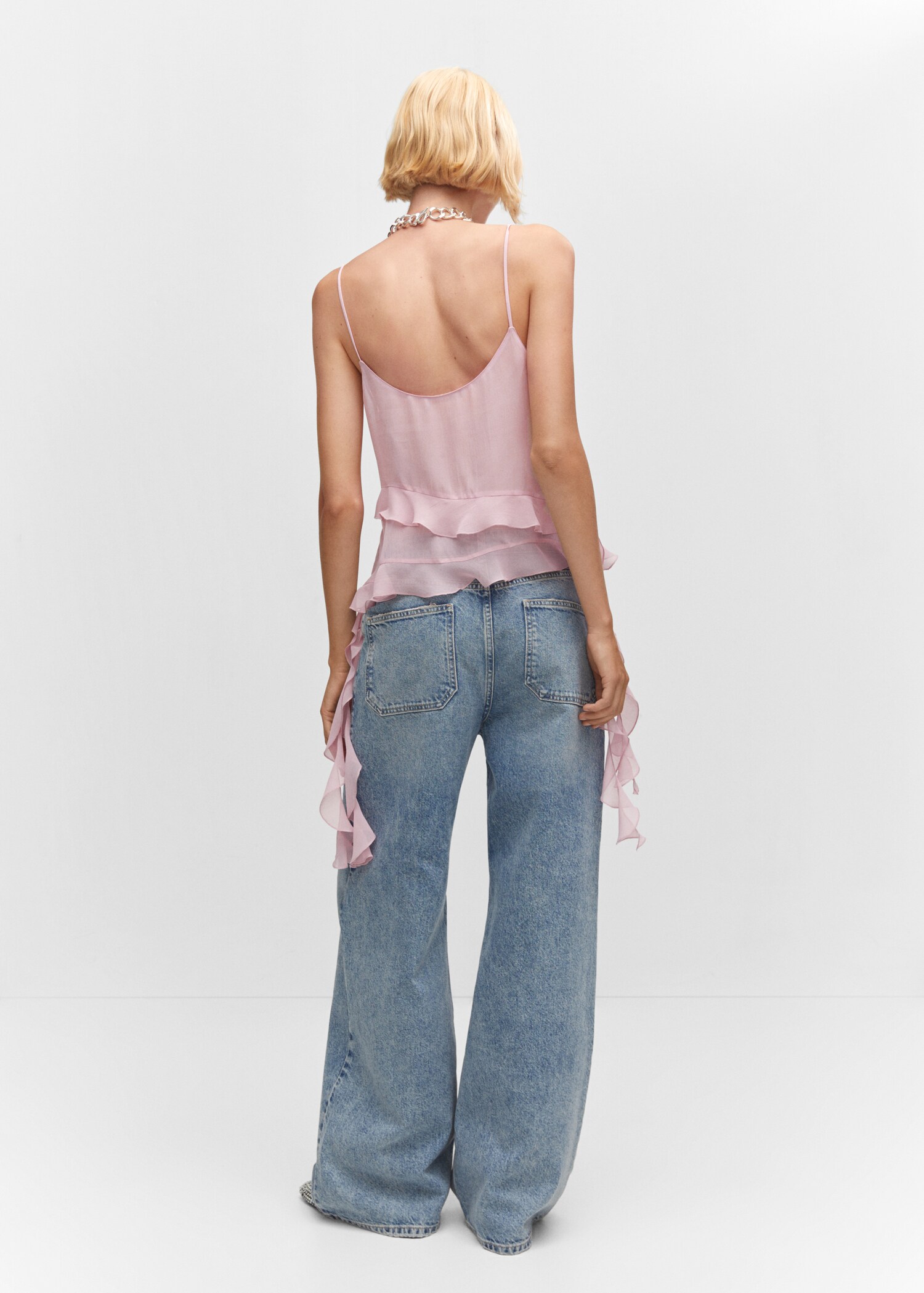 Chiffon ruffle top - Reverse of the article