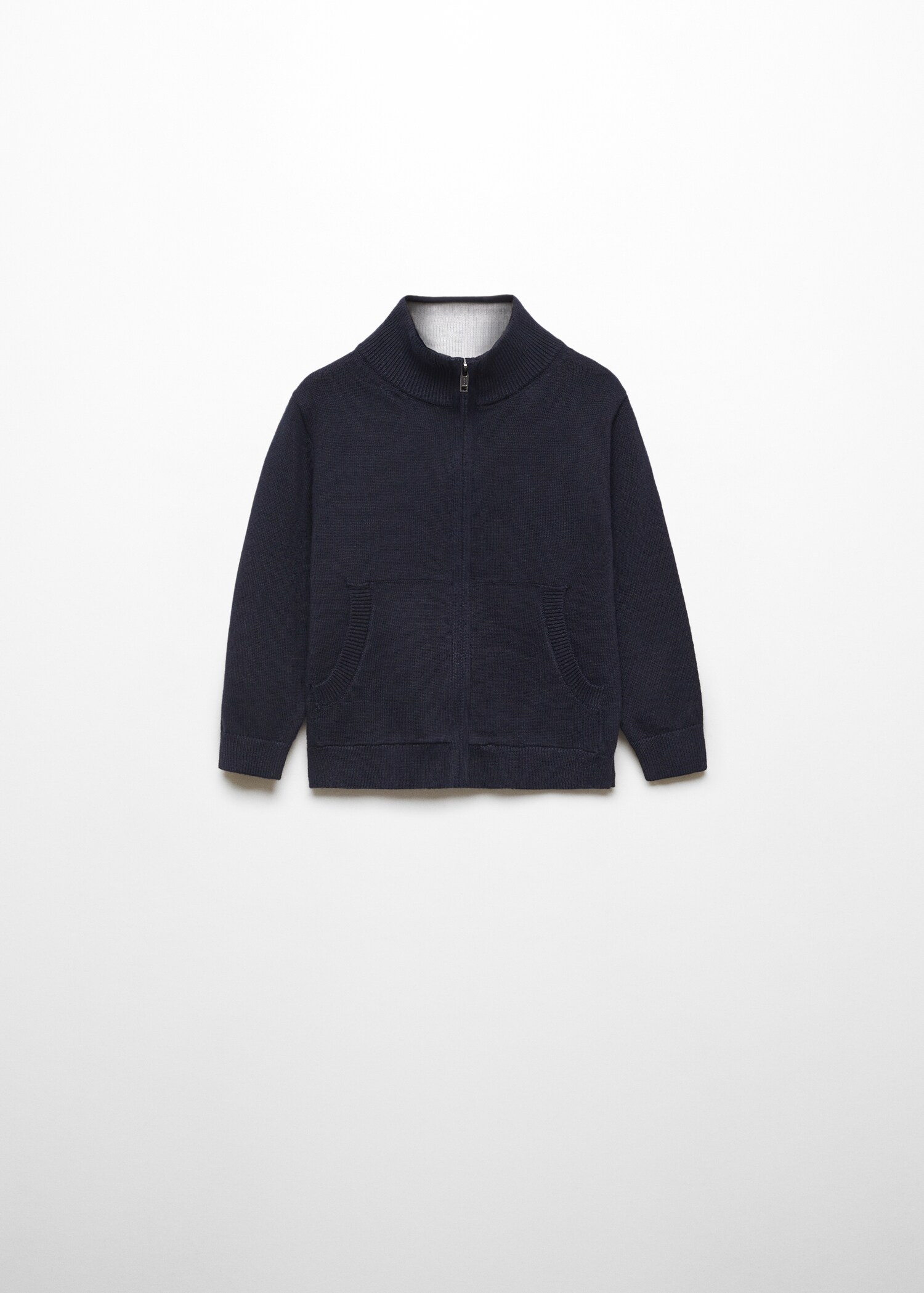 Baumwollstrickjacke mit Zipper - Artikel ohne Model
