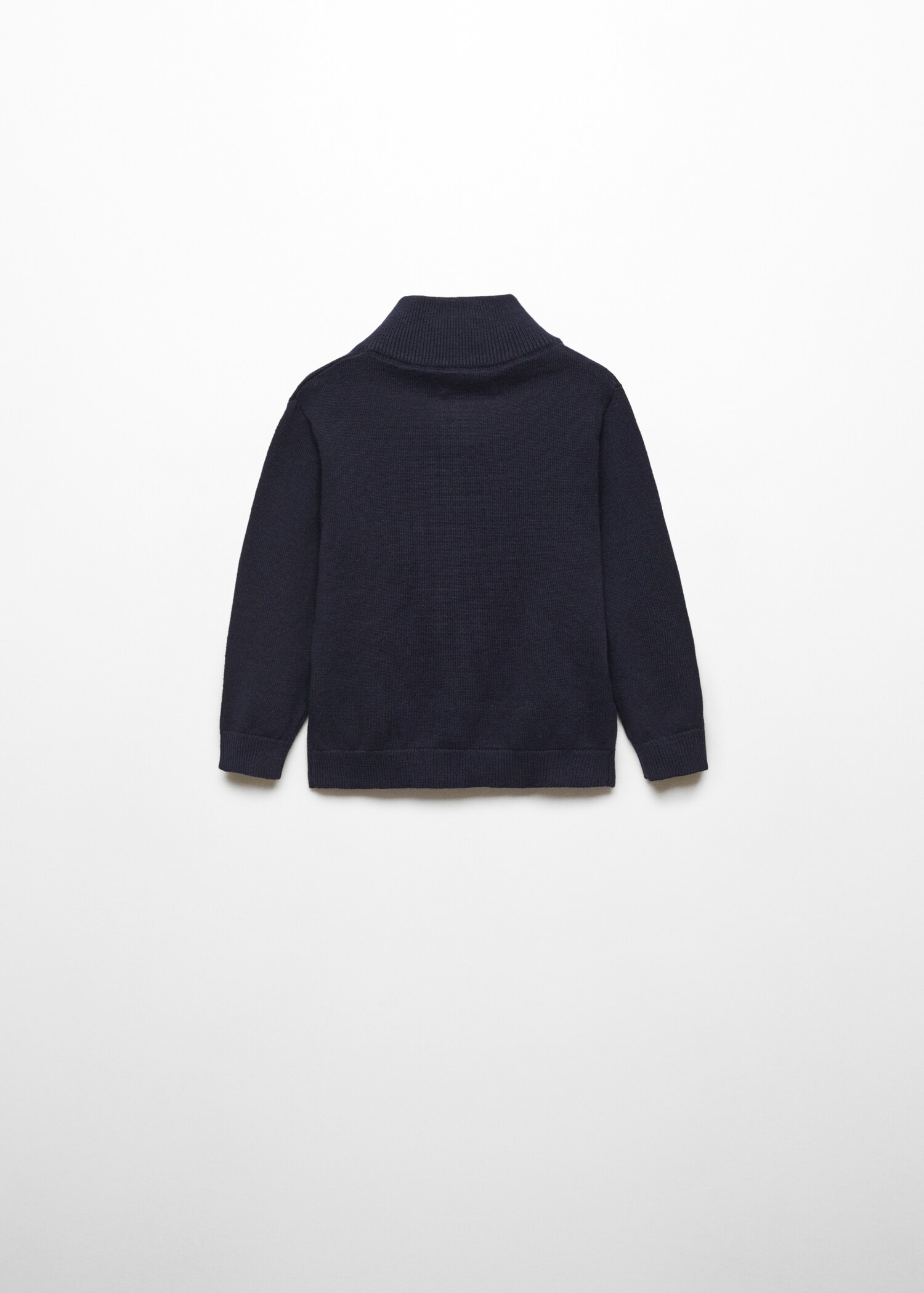 Baumwollstrickjacke mit Zipper - Rückseite des Artikels