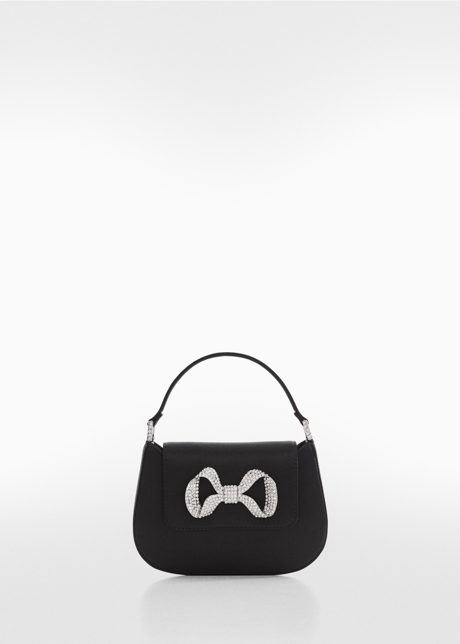 Rhinestone bag with flap and bow - Article without model