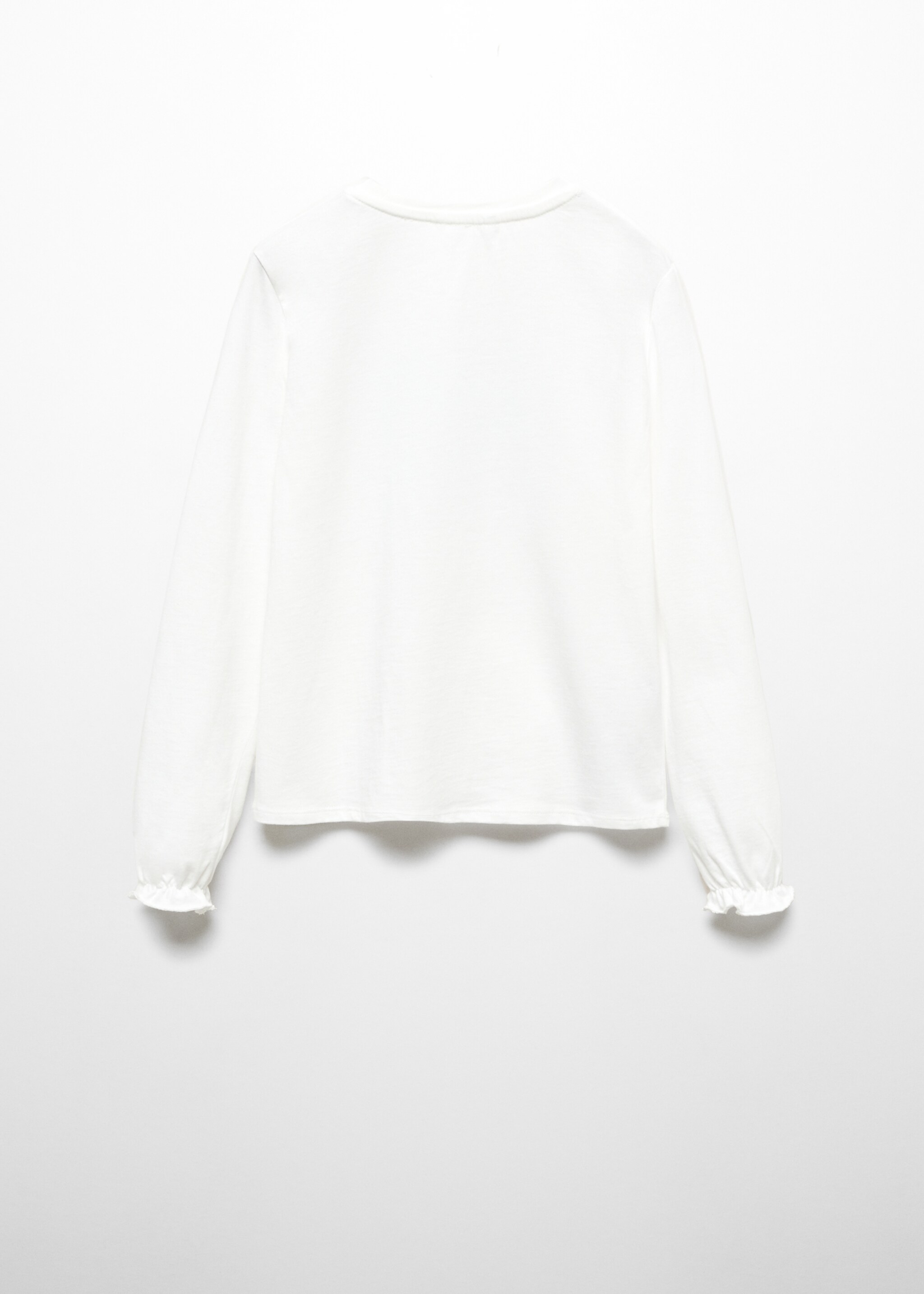 T-shirt mensagem bordado - Verso do artigo, Branco-pérola. Ref: 57065148-00.