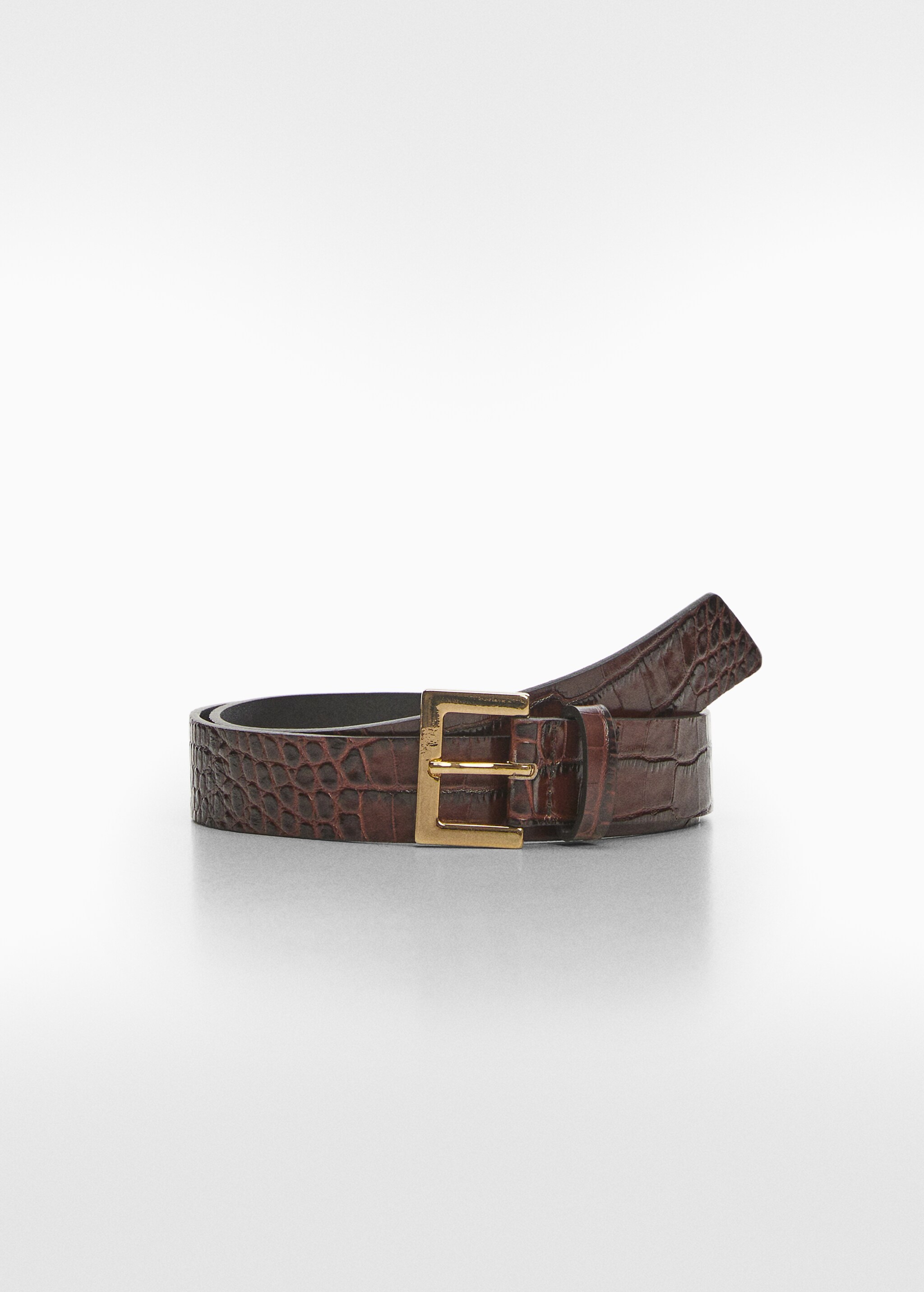 Croc-effect leather belt - Article without model