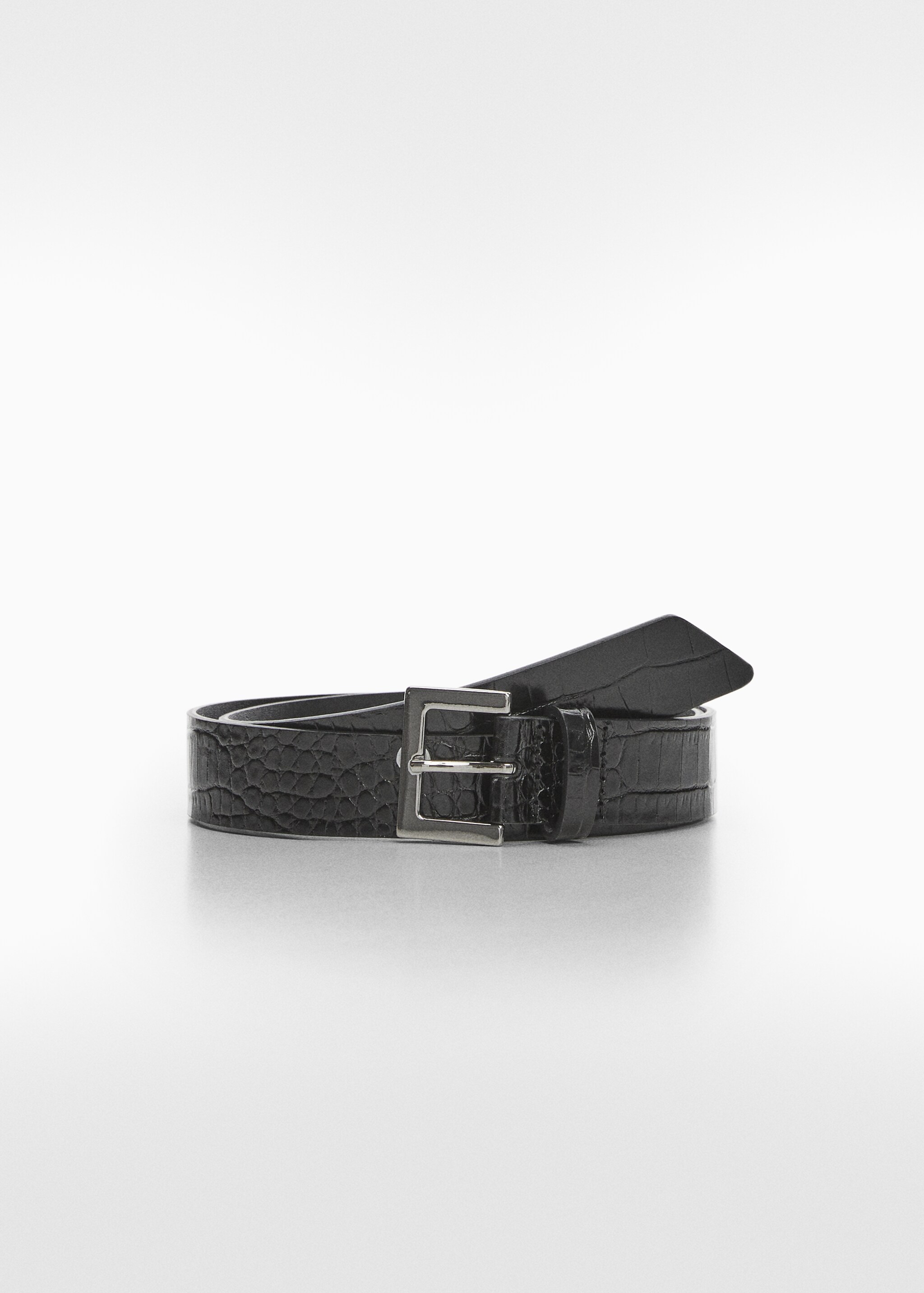 Croc-effect leather belt - Article without model
