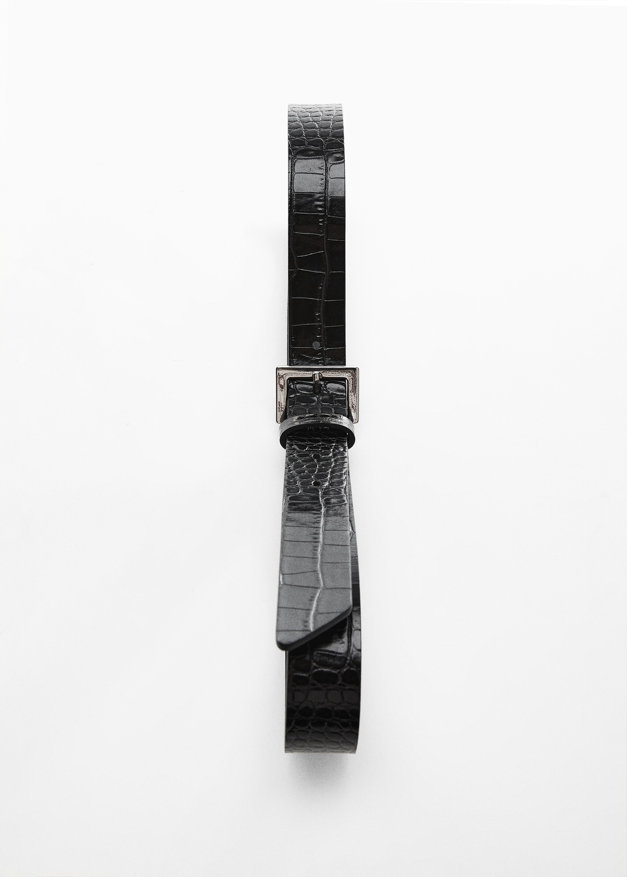 Croc-effect leather belt - Details of the article 5