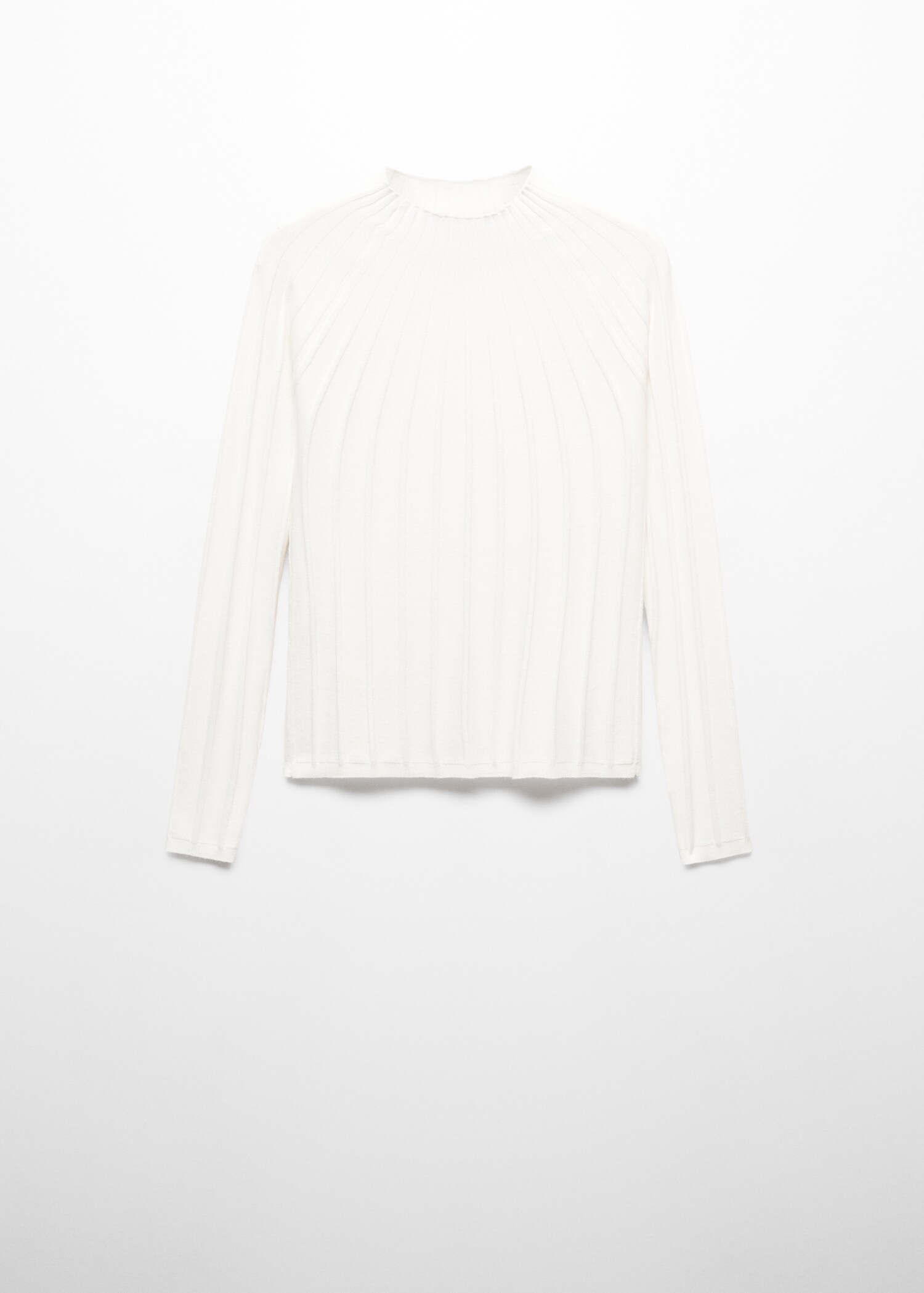 Ribbed sweater with perkins neck - Article without model