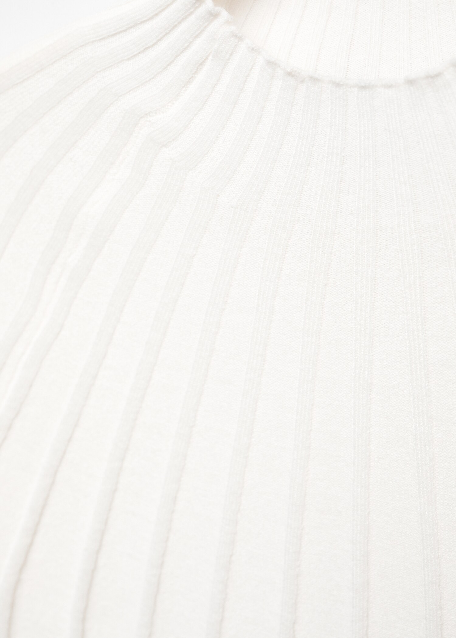 Ribbed sweater with perkins neck - Details of the article 8