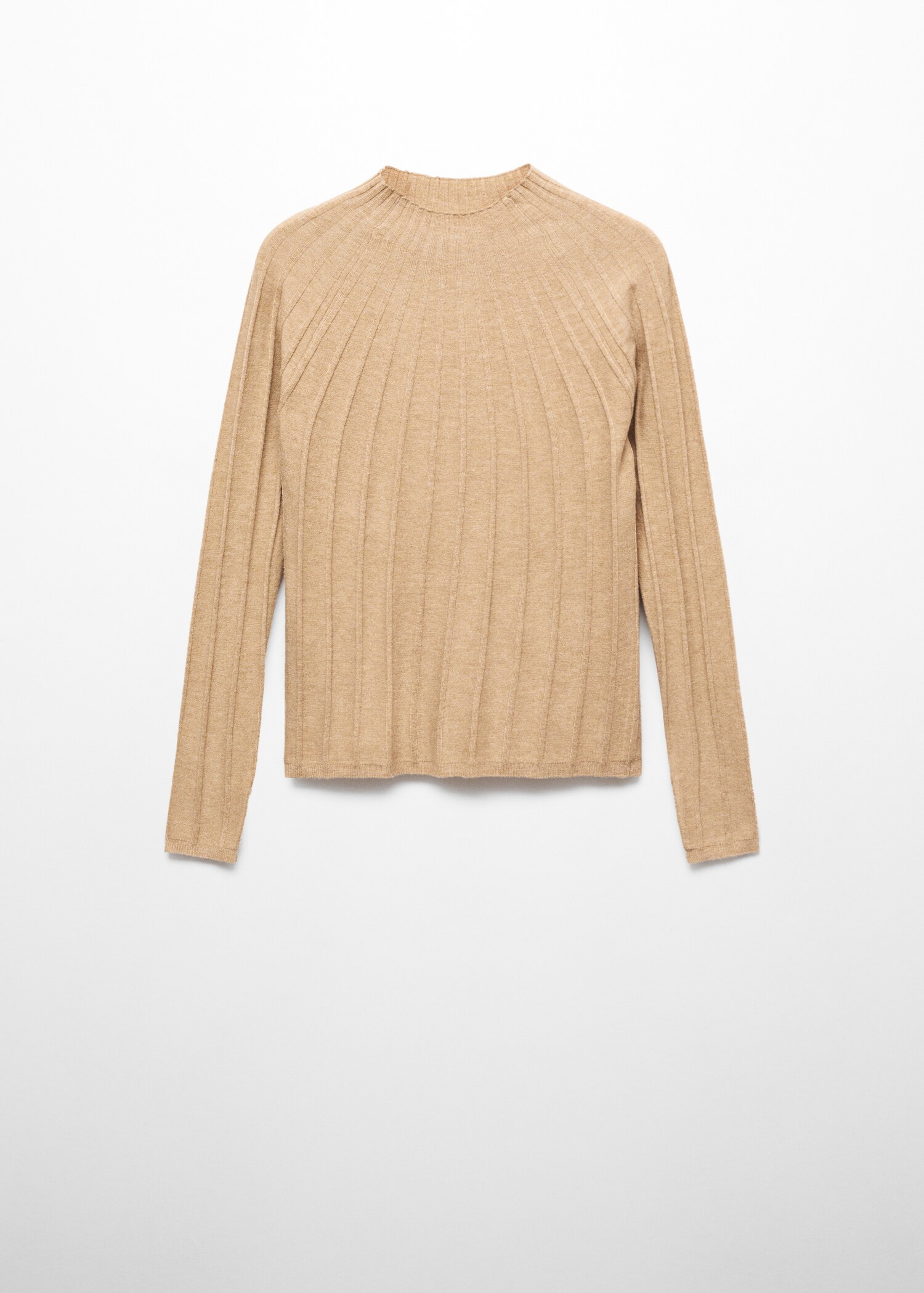 Ribbed sweater with perkins neck - Article without model