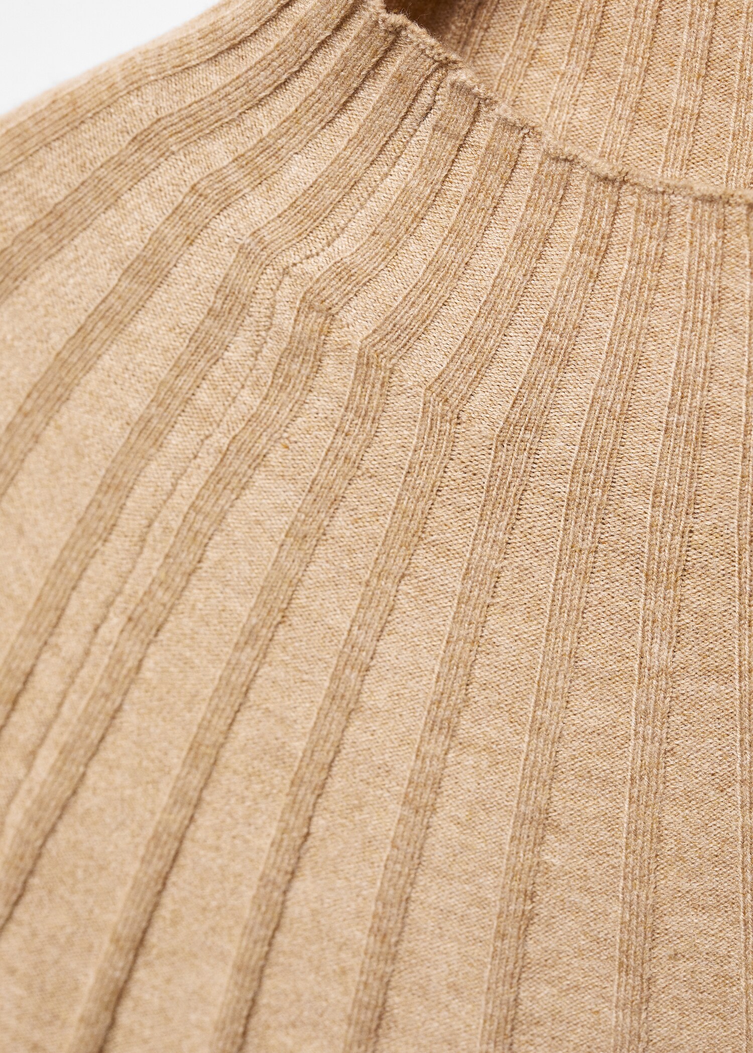 Ribbed sweater with perkins neck - Details of the article 8