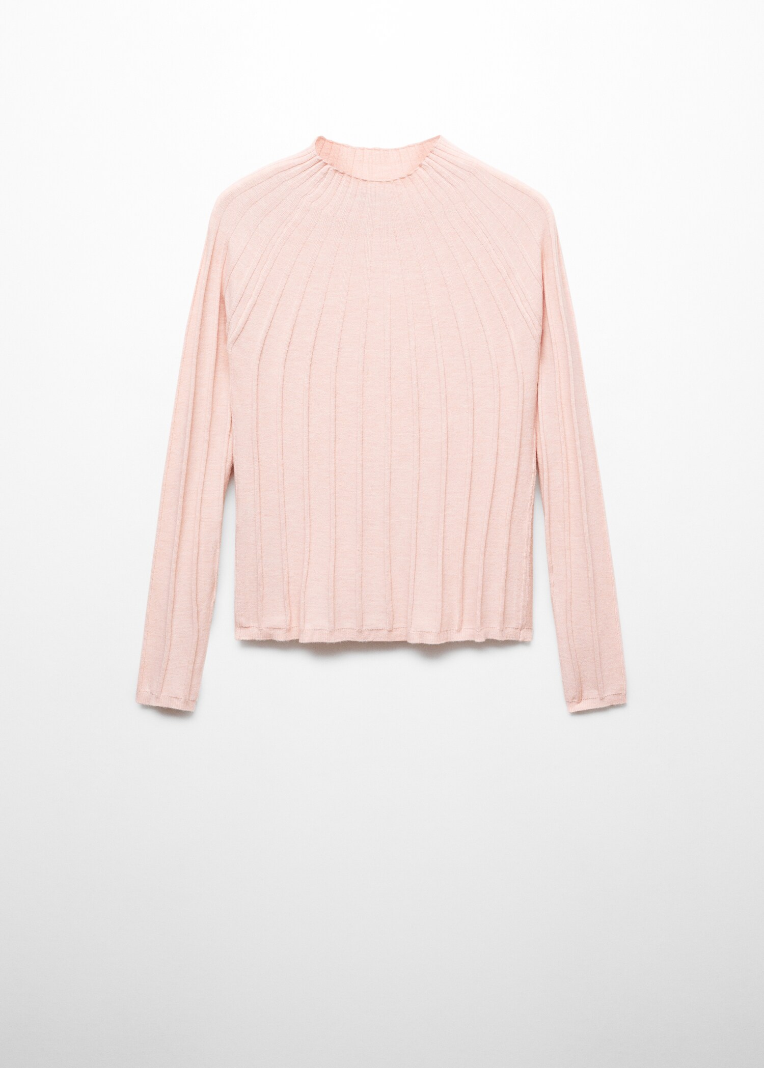 Ribbed sweater with perkins neck - Article without model