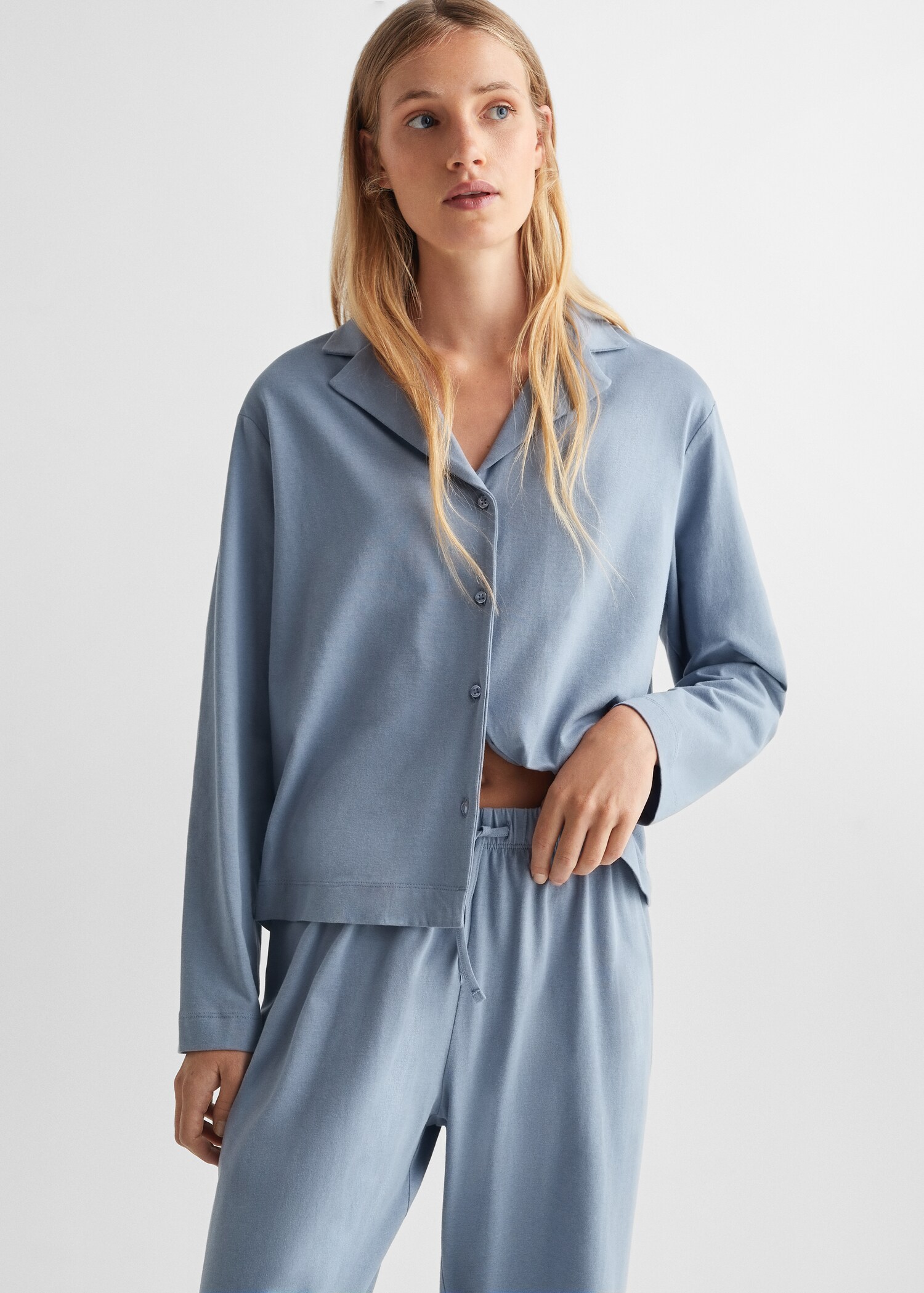 Lång Bomull pyjamas - Bild av mittparti