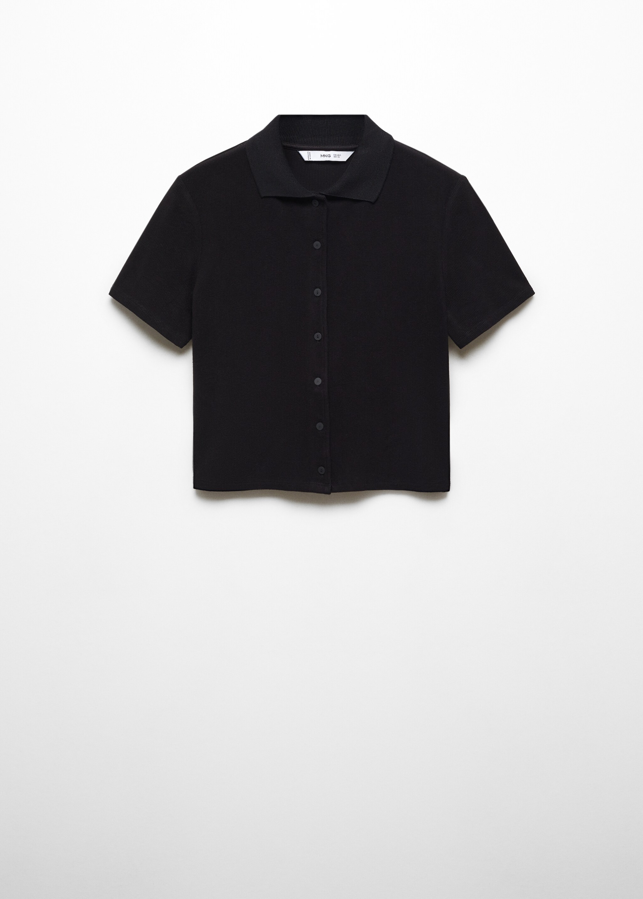 Cropped t-shirt with buttons - Article without model