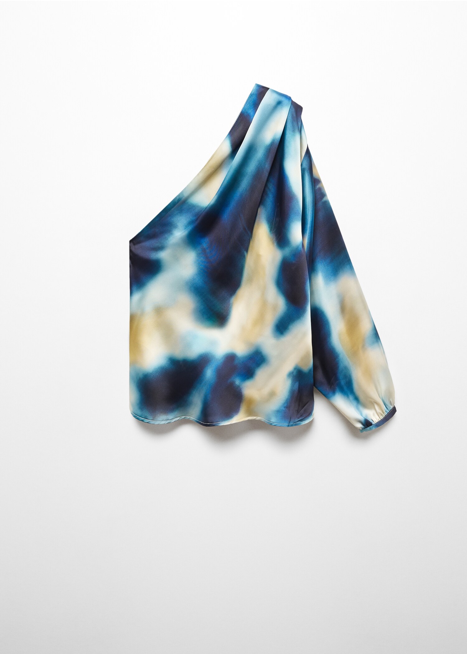 Asymmetric satin blouse - Article without model