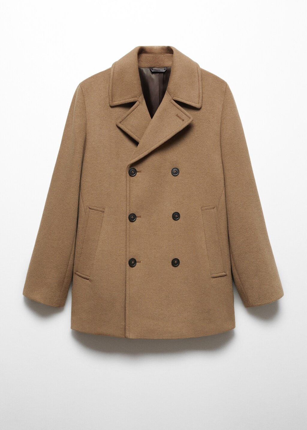 Recycled wool double-breasted coat - Men | MANGO OUTLET USA