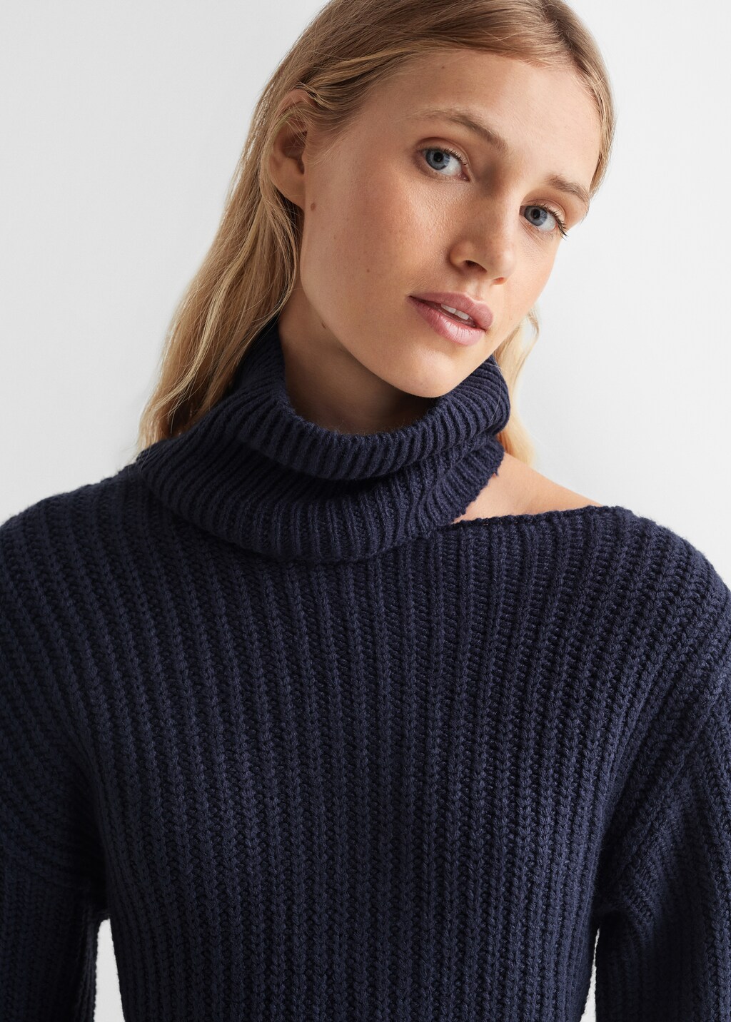 Open neck sweater sales