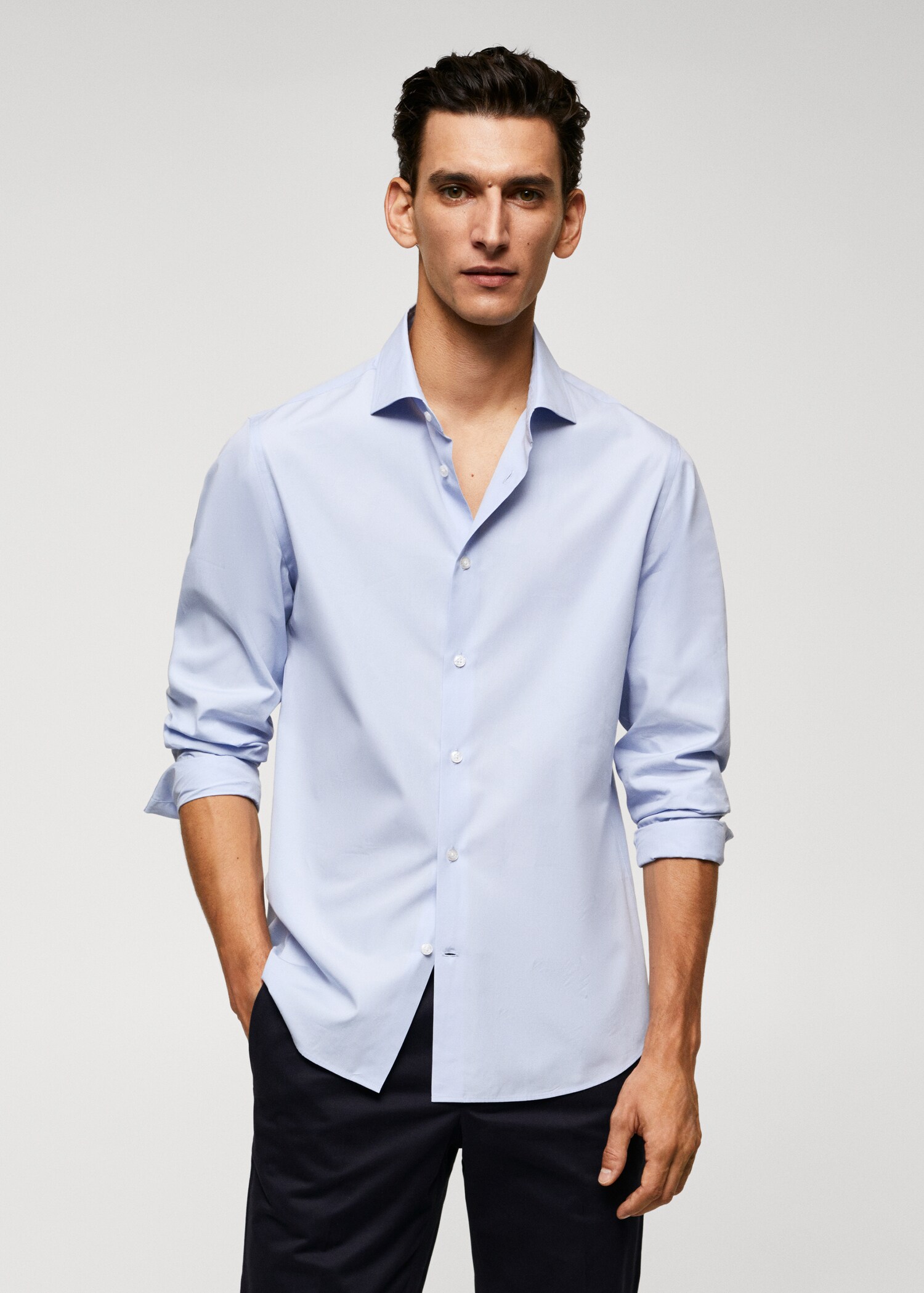 100% cotton slim fit shirt - Medium plane