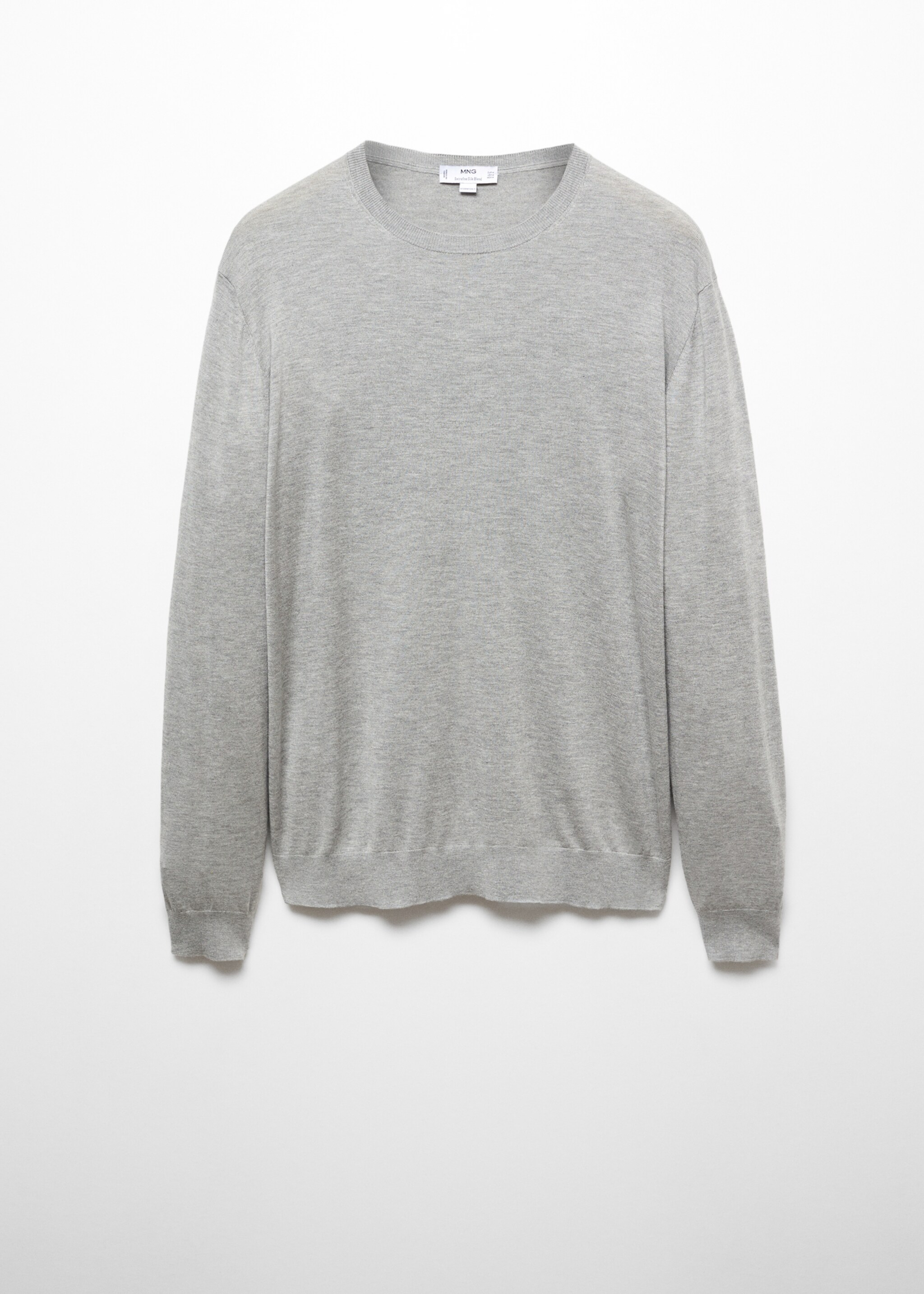 Fine modal-silk sweater - Article without model, Medium Heather Grey. Ref: 57065956-00.