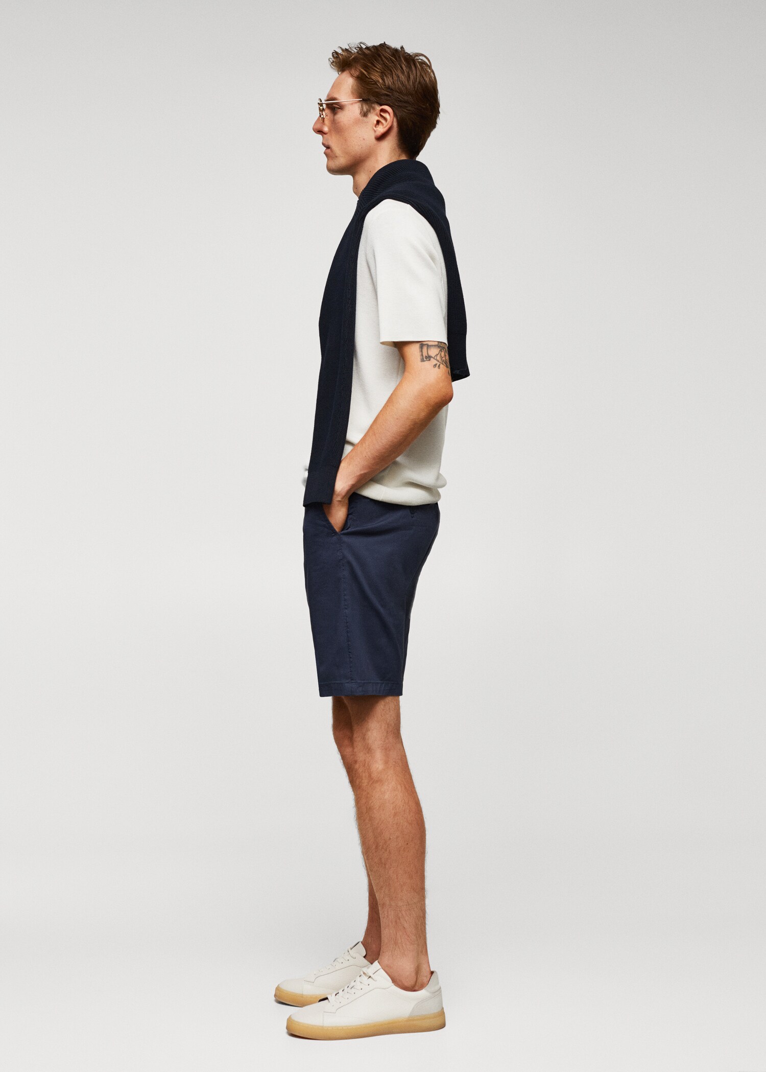Βερμούδα slim fit τσίνο βαμβάκι - Λεπτομέρεια του προϊόντος 2