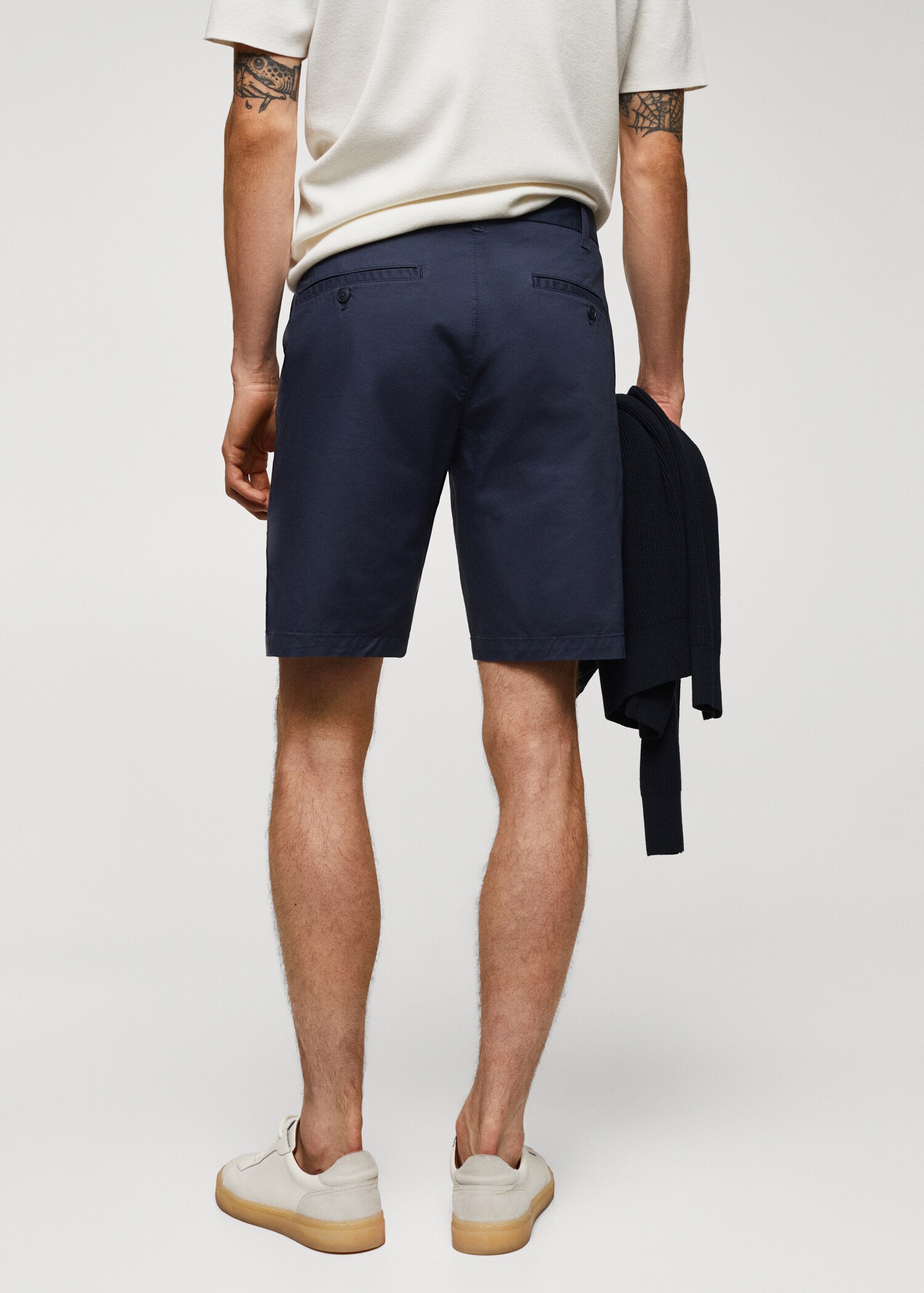 Βερμούδα slim fit τσίνο βαμβάκι - Πίσω όψη προϊόντος