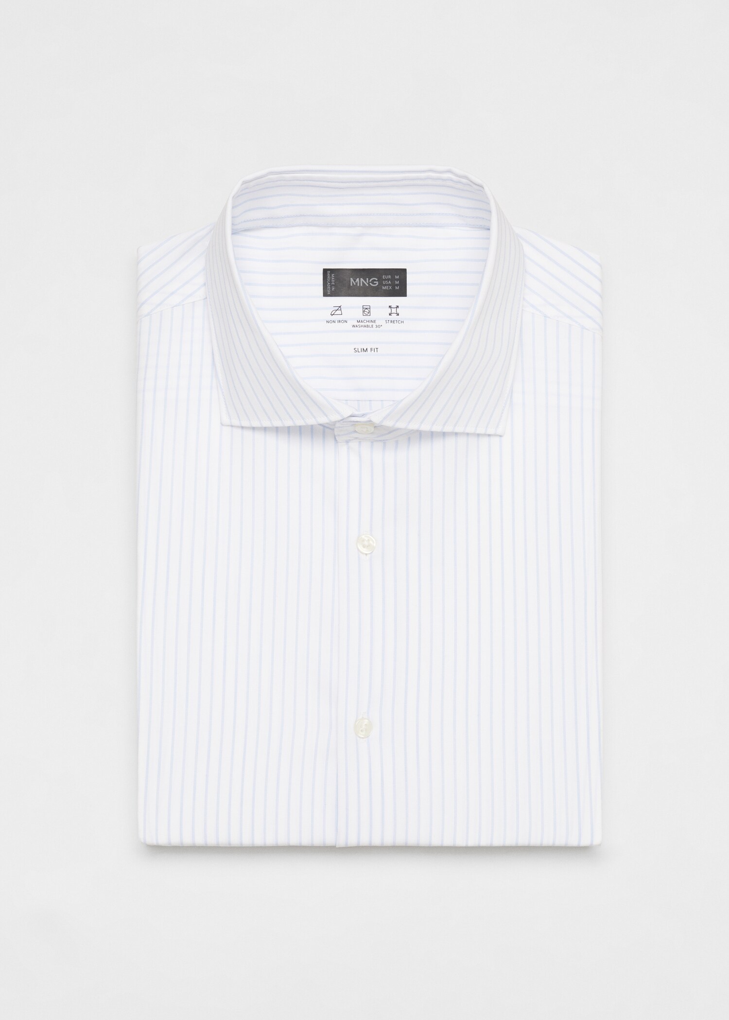 Stretch micro-structure suit shirt - Details of the article 0