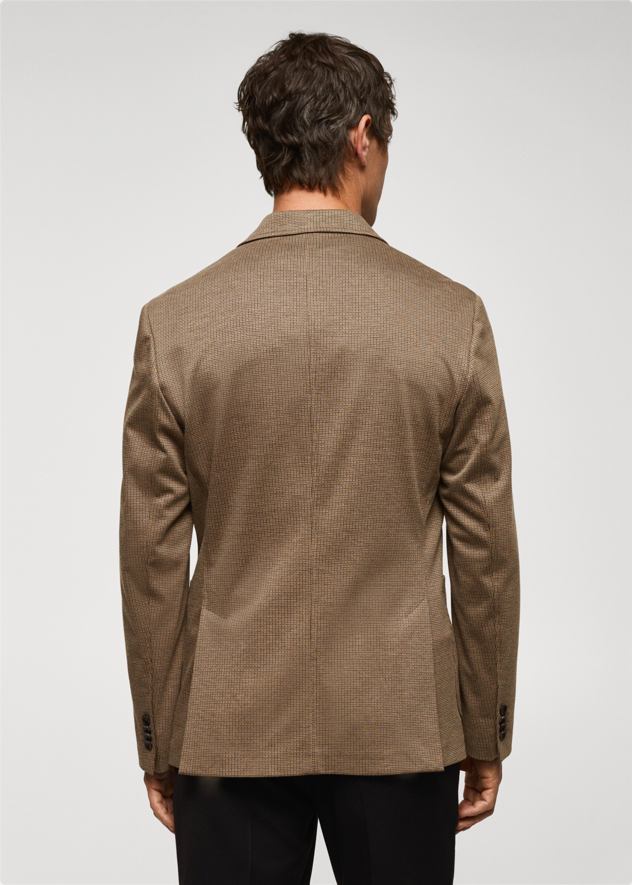 Slim-fit micro-houndstooth jacket - Reverse of the article