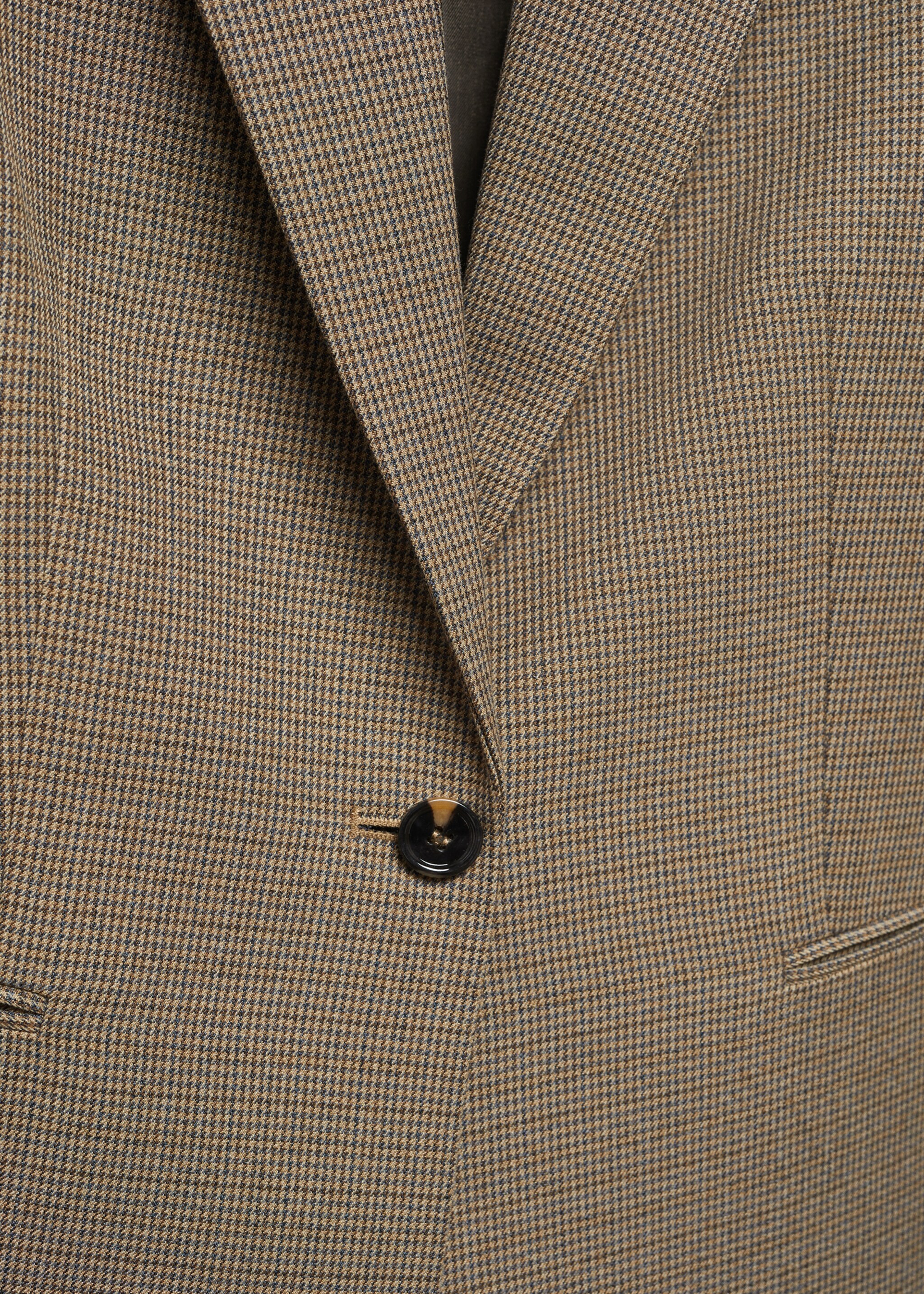 Houndstooth wool-blend blazer - Details of the article 8, Brown. Ref: 57065963-00.
