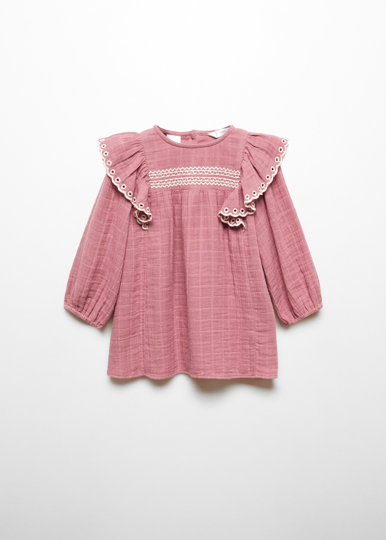Frills embroidered dress - Article without model
